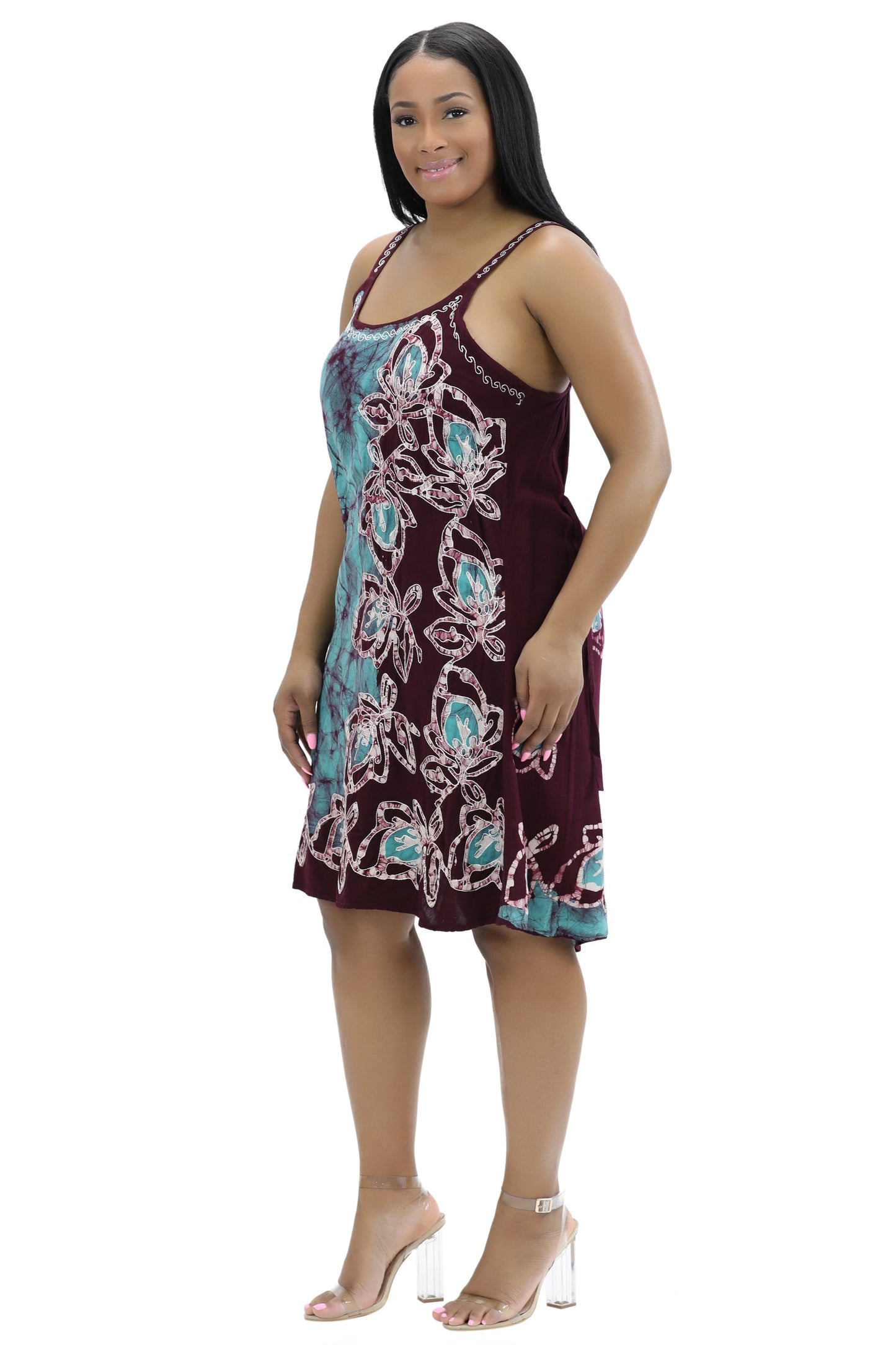 Batik Block Print Dress 54A-BATIK