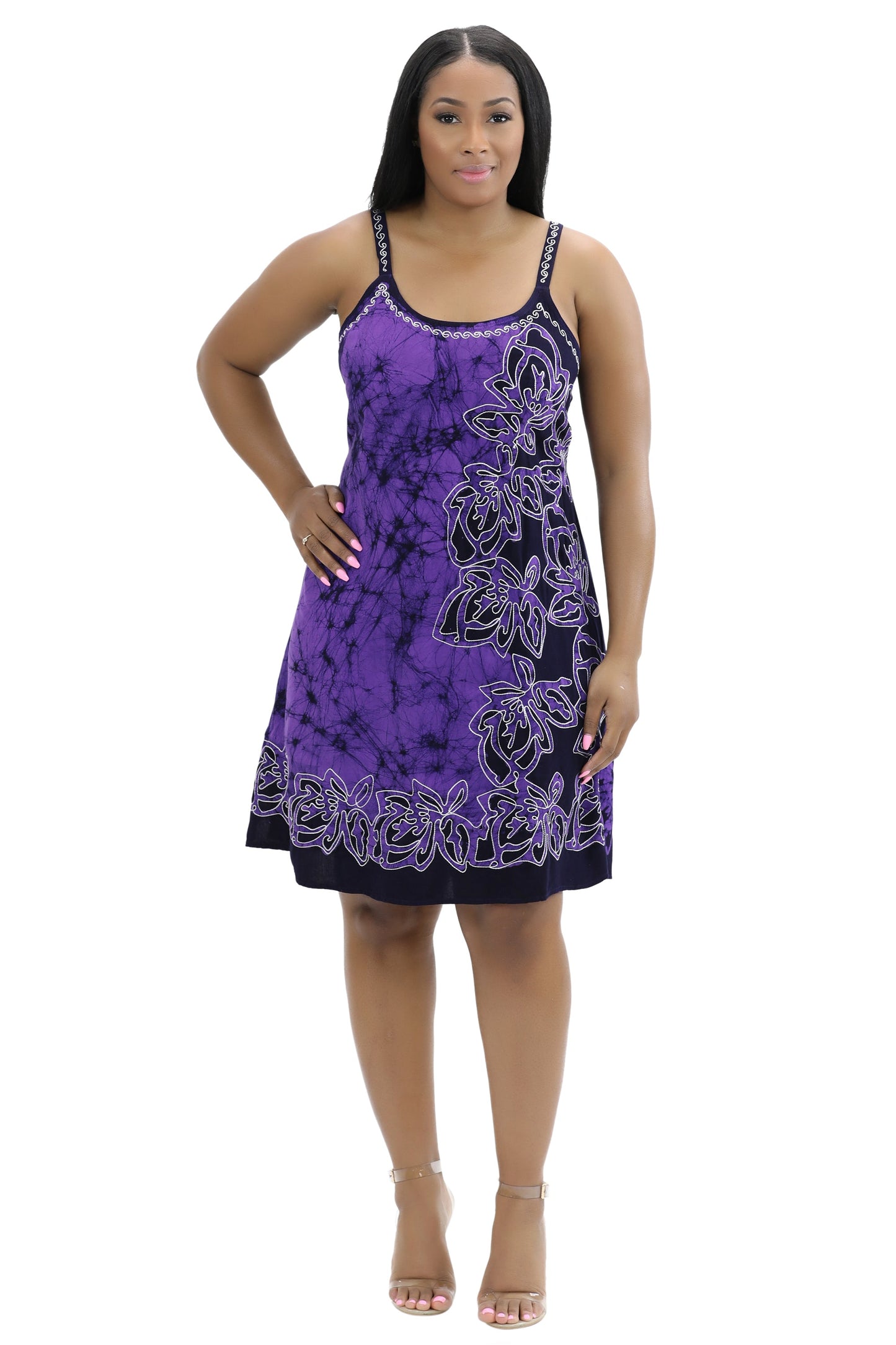 Batik Block Print Dress 54A-BATIK