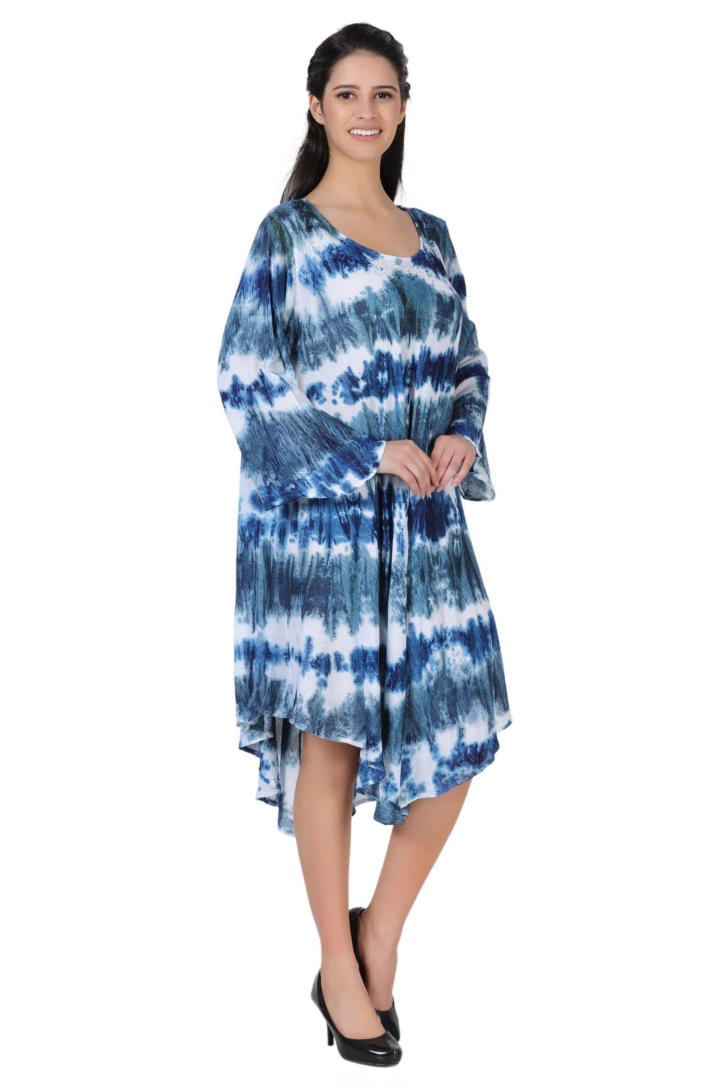 3/4 Sleeve Tie Dye Dress 462198LSLV