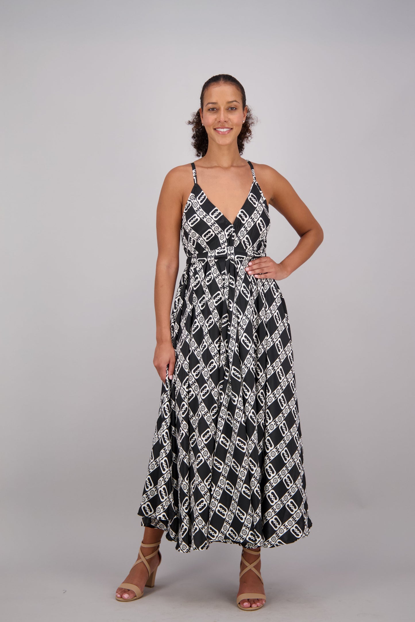 Serai Maxi Dress – Monochrome Loop AB16076