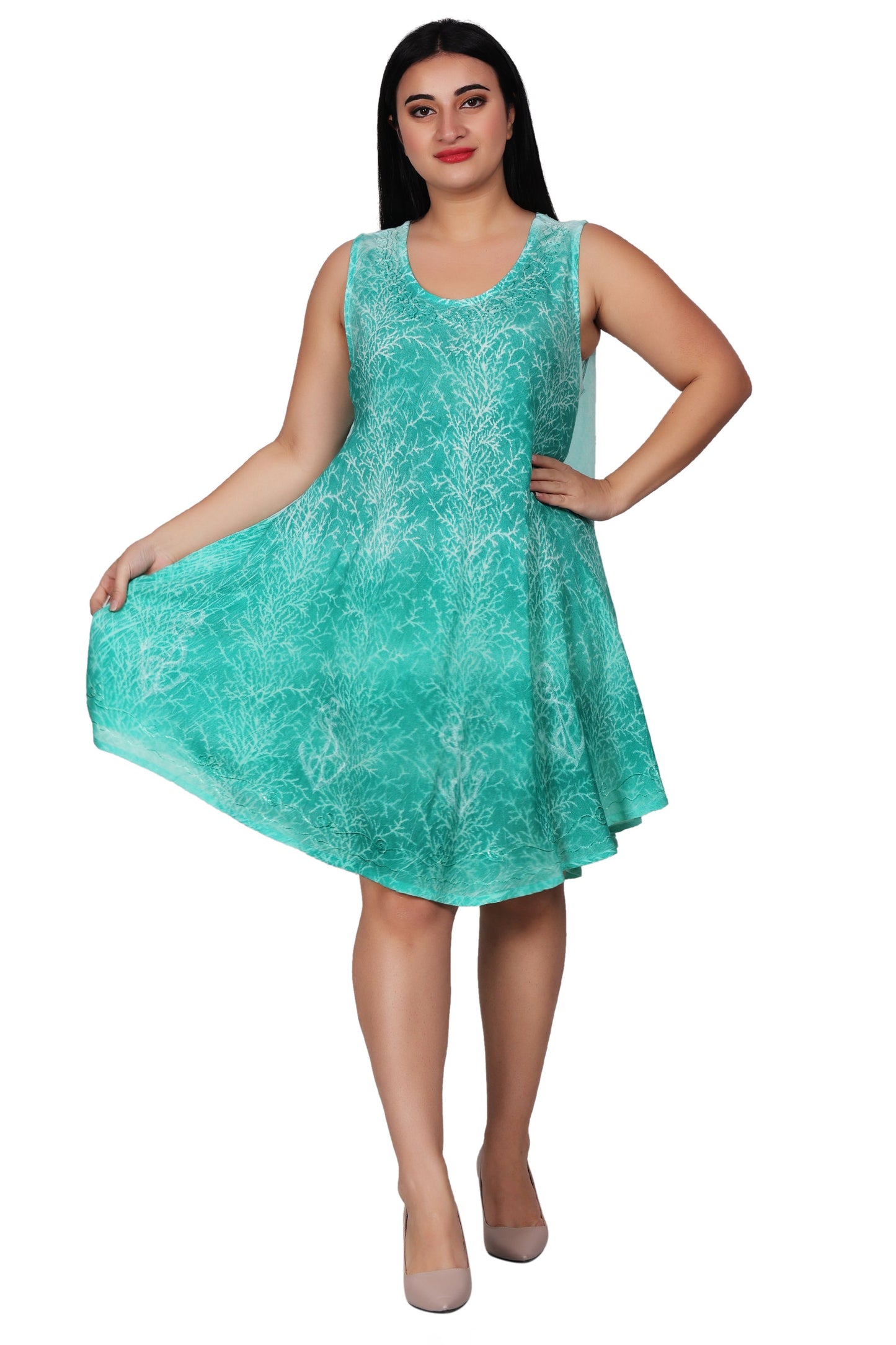 Anchor Block Print Double Dye Dress 362169R