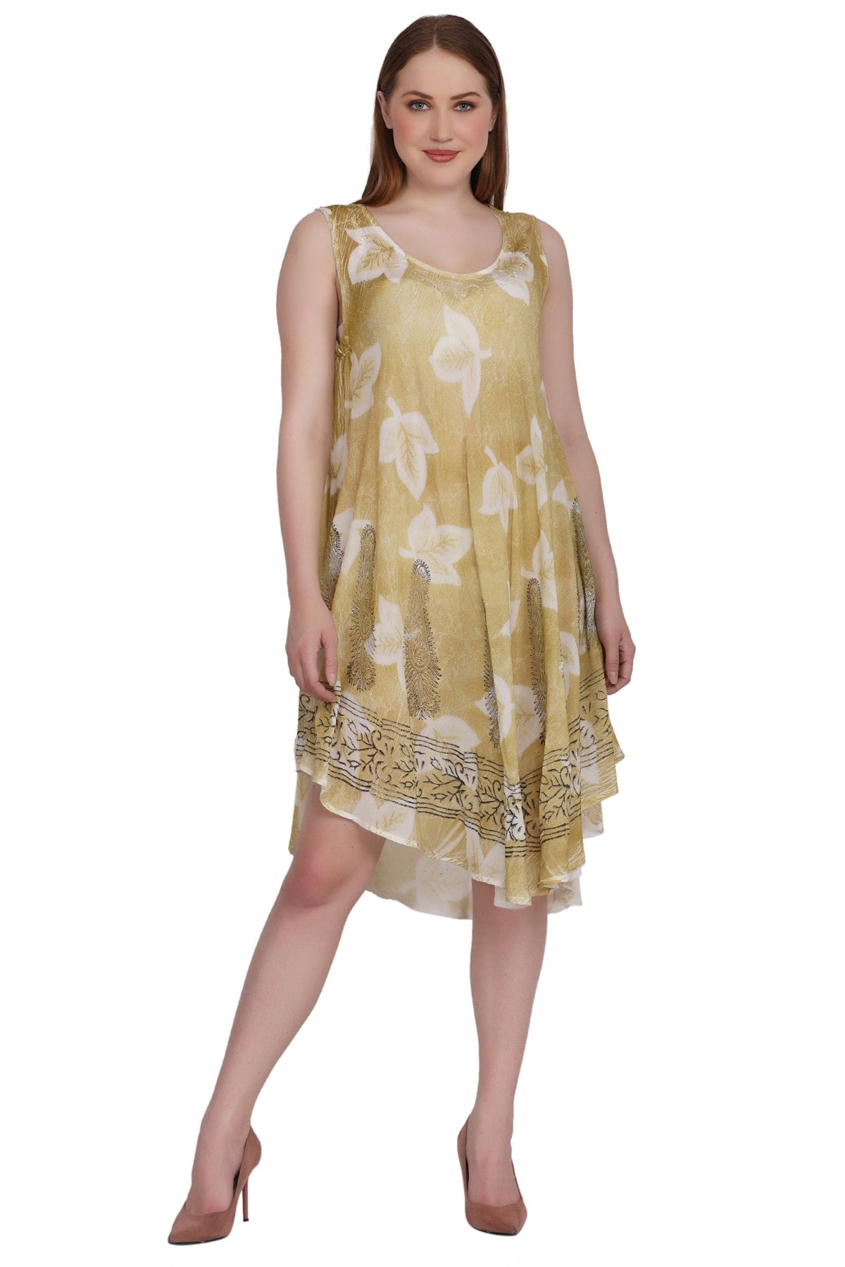 Batik Leaf Print Dress 422133 / 442133