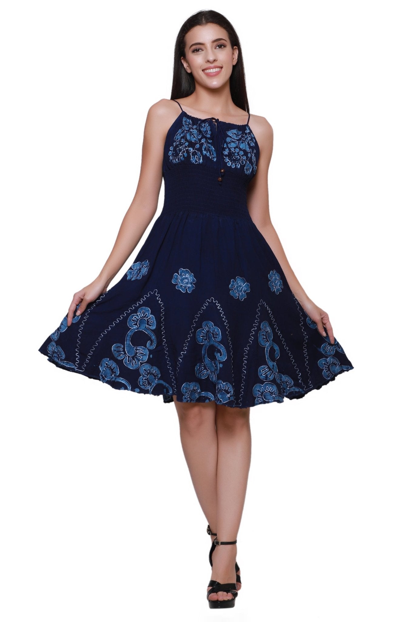 blue dress inc I.N.C. International Concepts Women's Linen Halter-Neck Maxi Dress, Created for Macy's