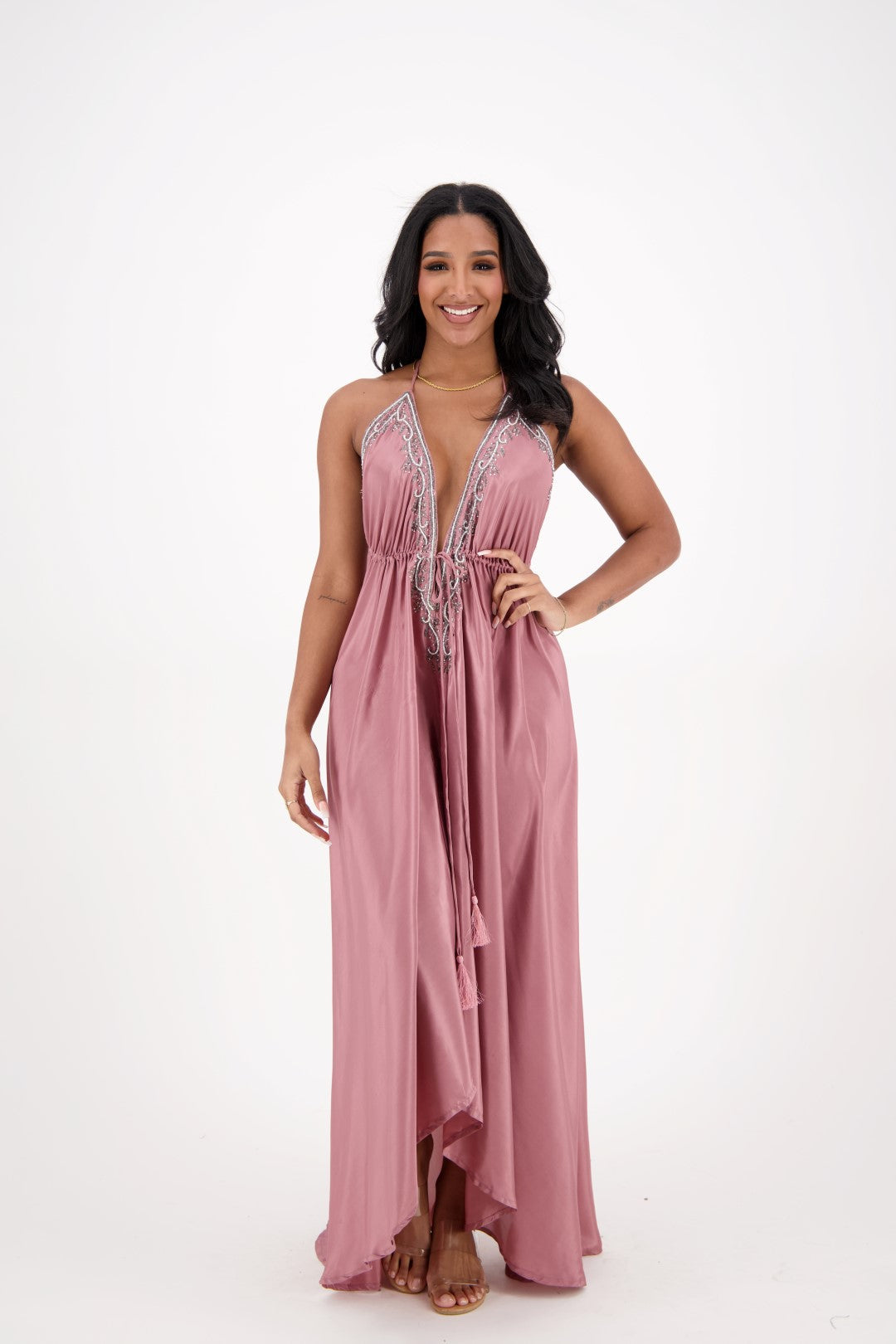 Hand Embroidered Scarf Dress PD-7777