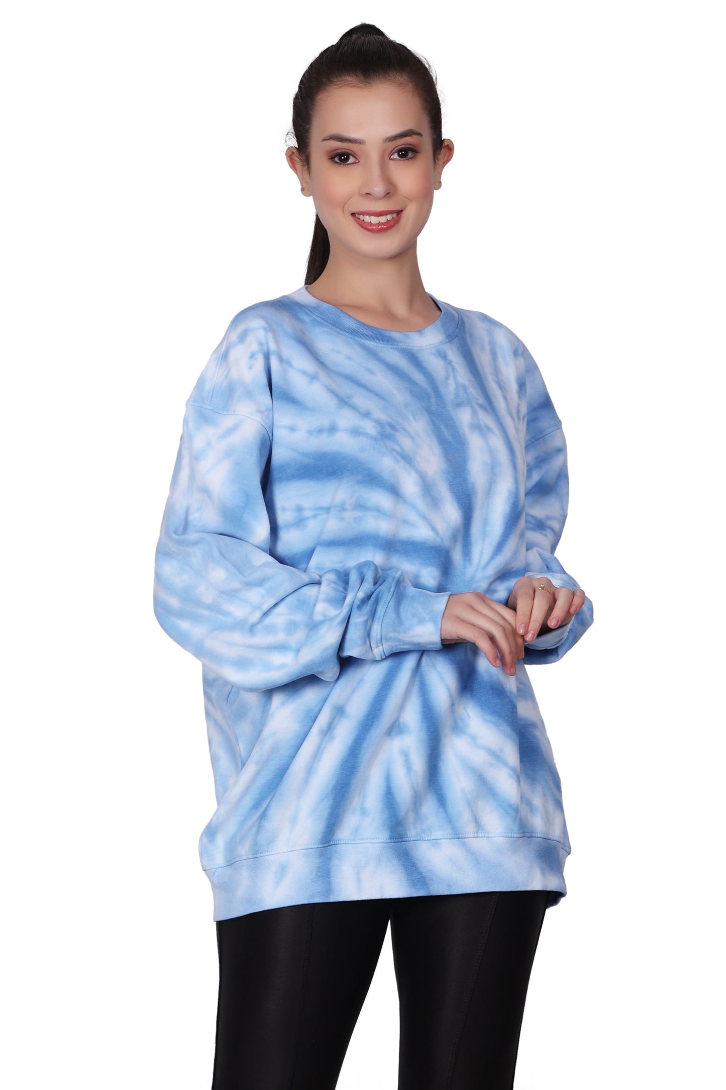 Unisex Tie Dye Crewneck Cotton Blend Comfortable Activewear 8605