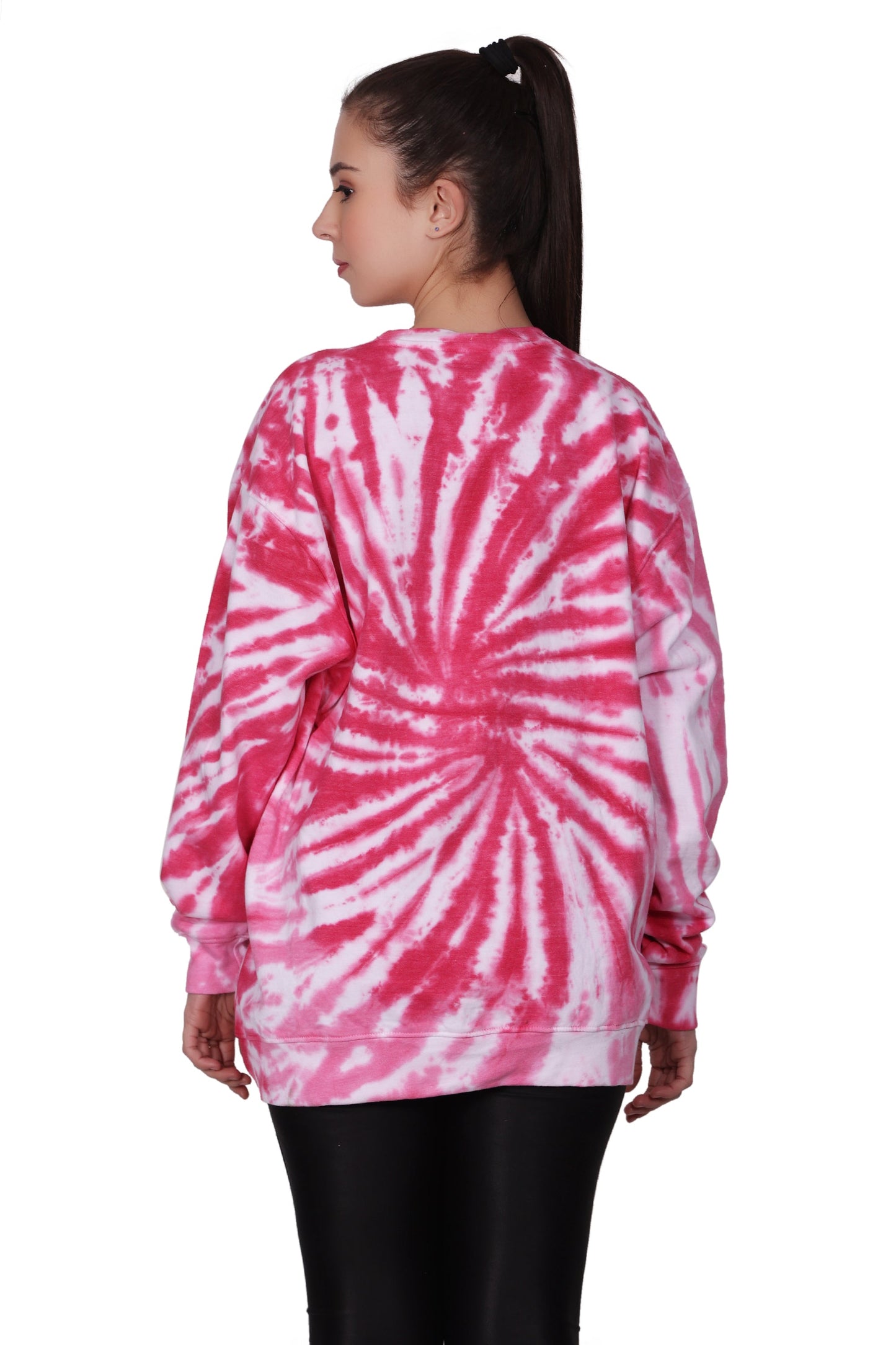 Unisex Tie Dye Crewneck Cotton Blend Comfortable Activewear 8605