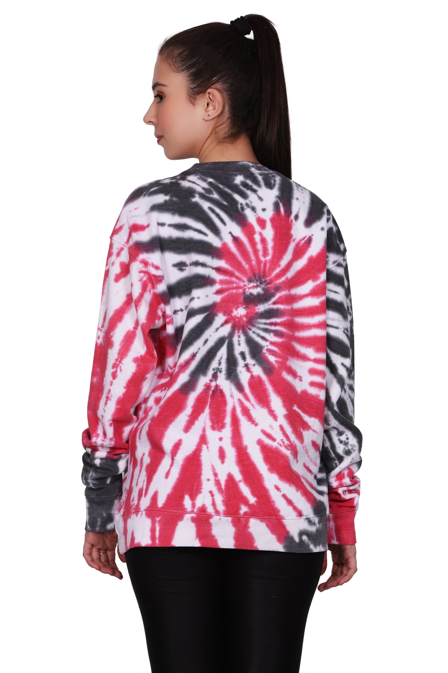 Unisex Tie Dye Crewneck Cotton Blend Comfortable Activewear 8606