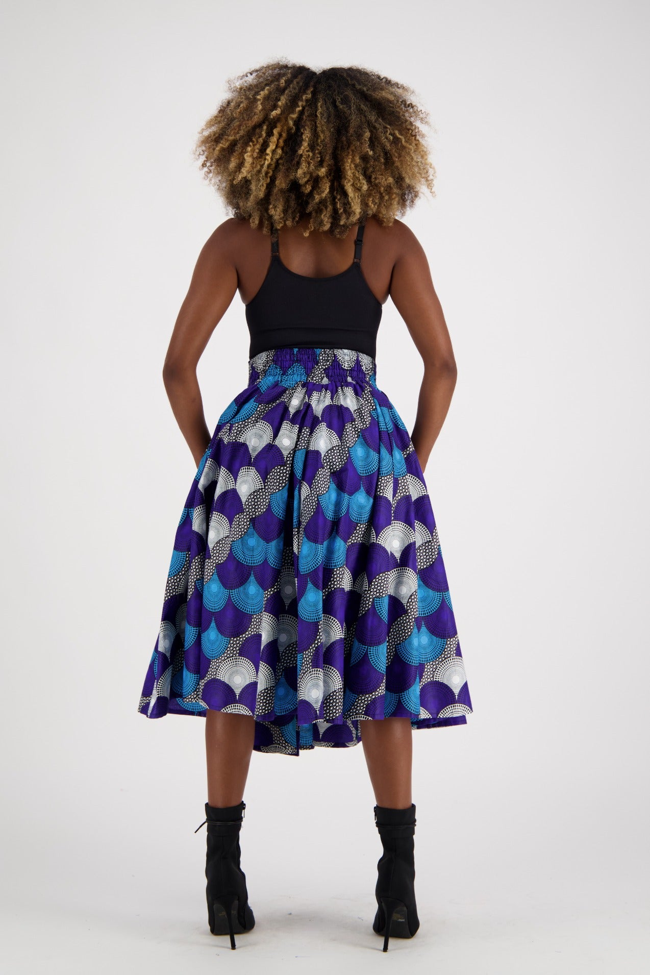 Mid-Length African Print Skirt 16321-239