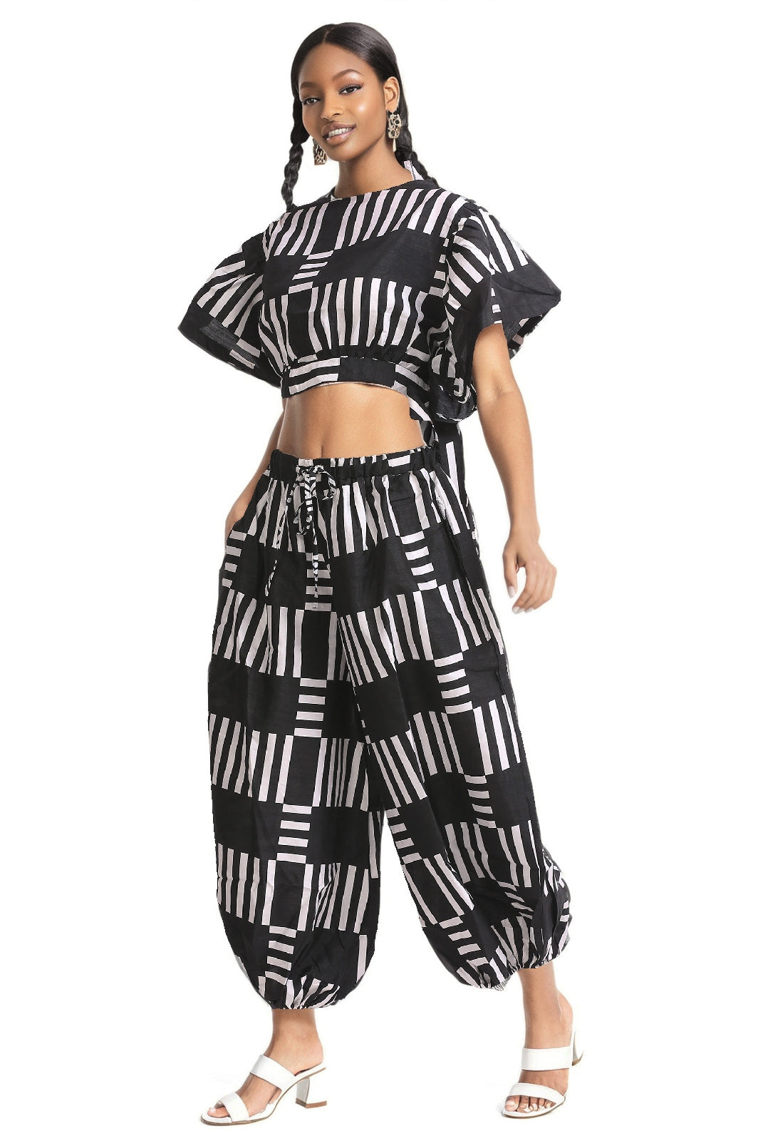 Monochrome Majesty Two-Piece Set APS-25078-B088