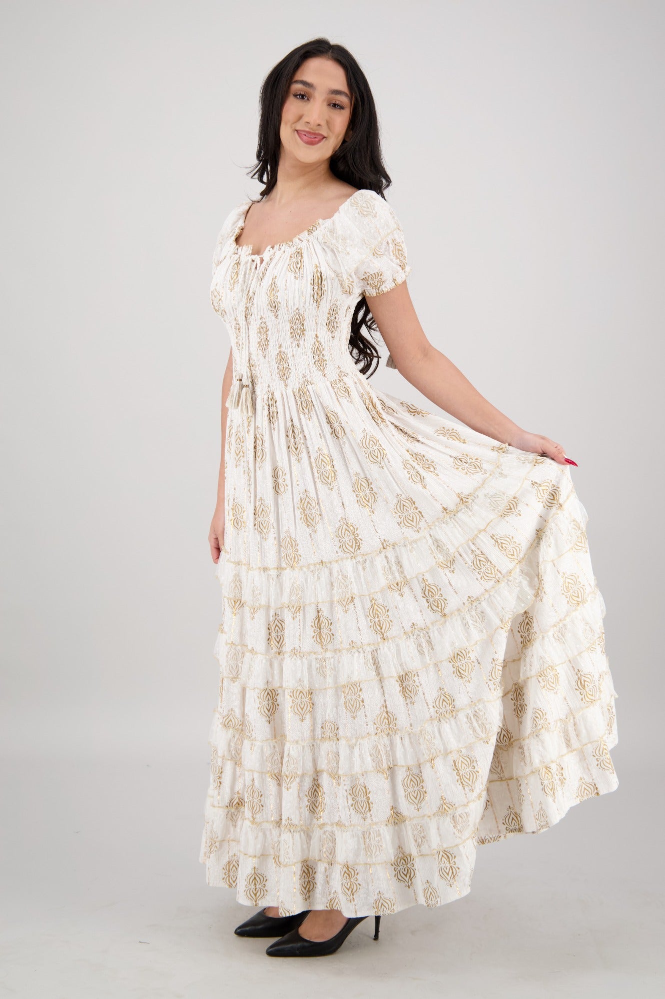 Amira Smocked Tier Dress 25102