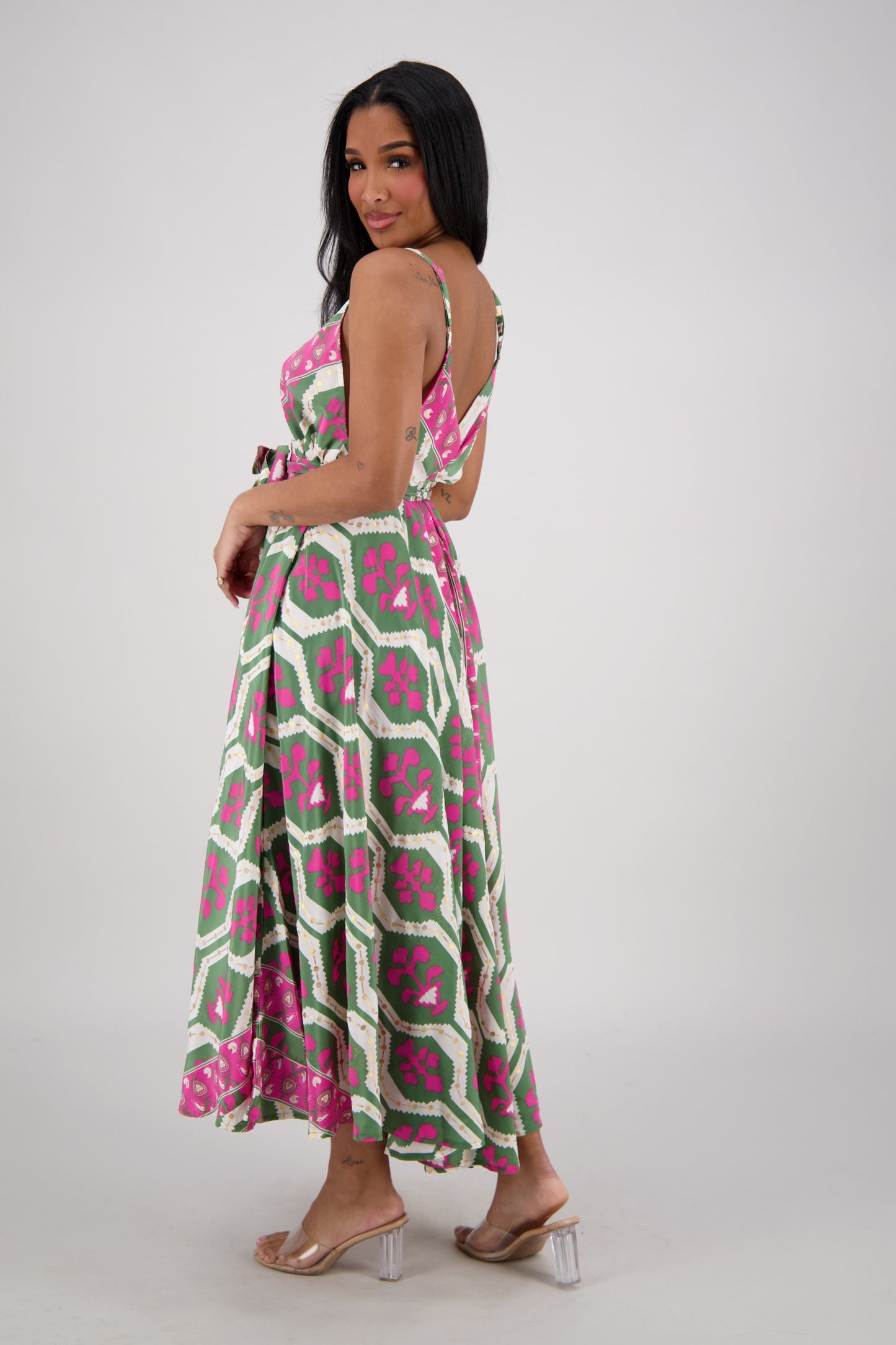 The Zaria Maxi Dress - Floral Frame AB-16106
