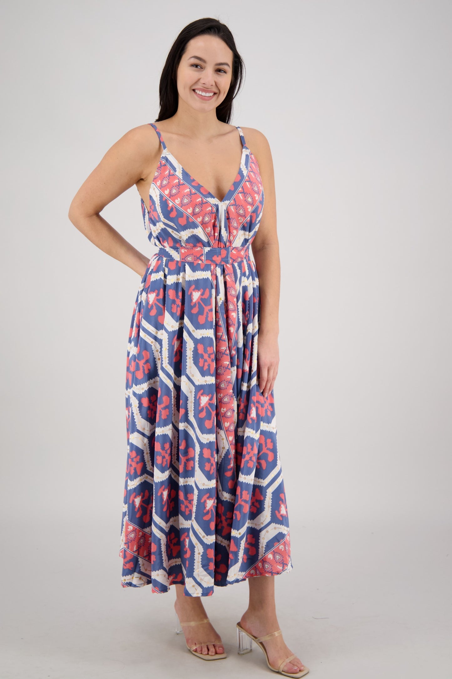 The Zaria Maxi Dress - Floral Frame AB-16106