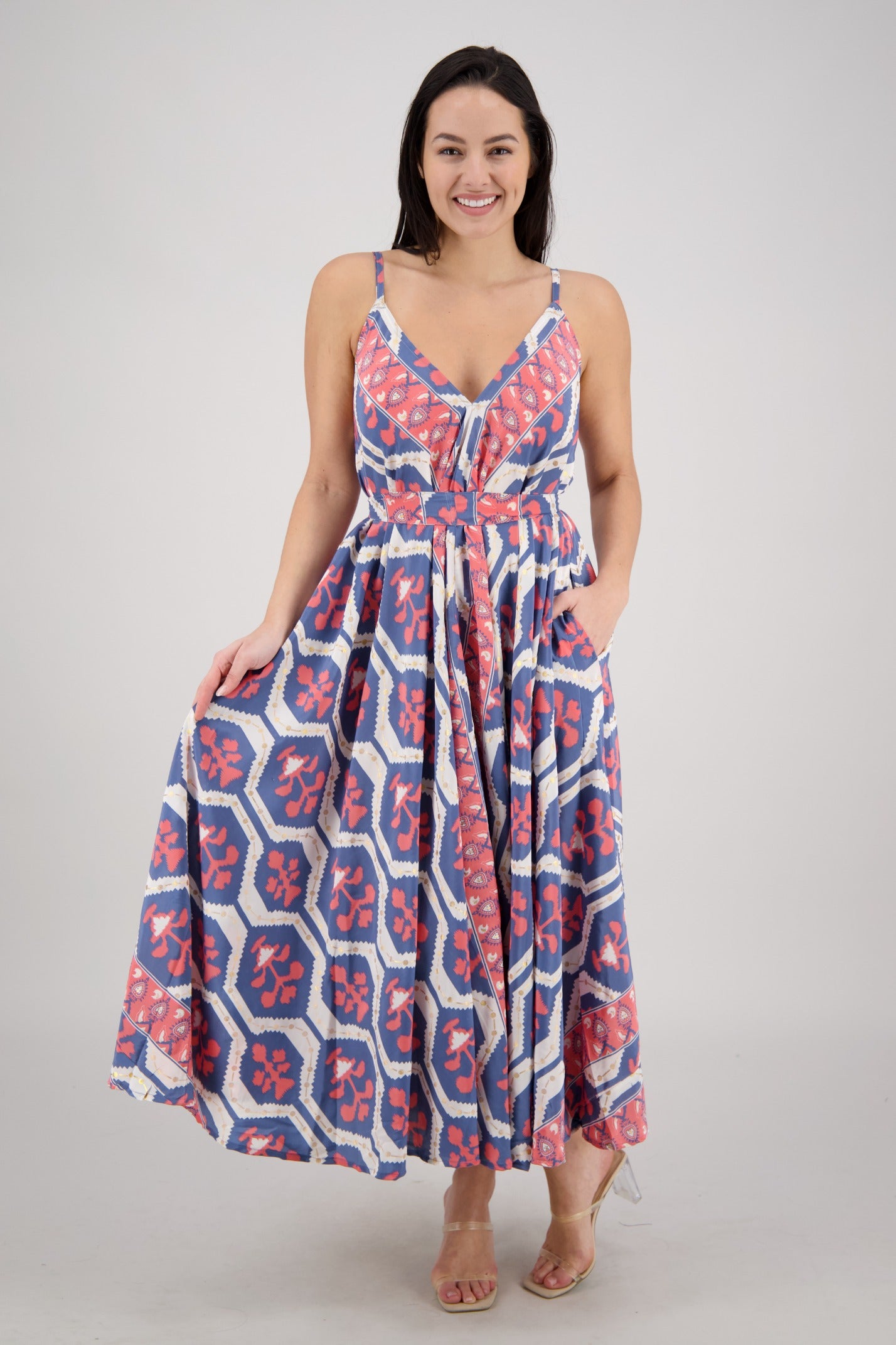 The Zaria Maxi Dress - Floral Frame AB-16106
