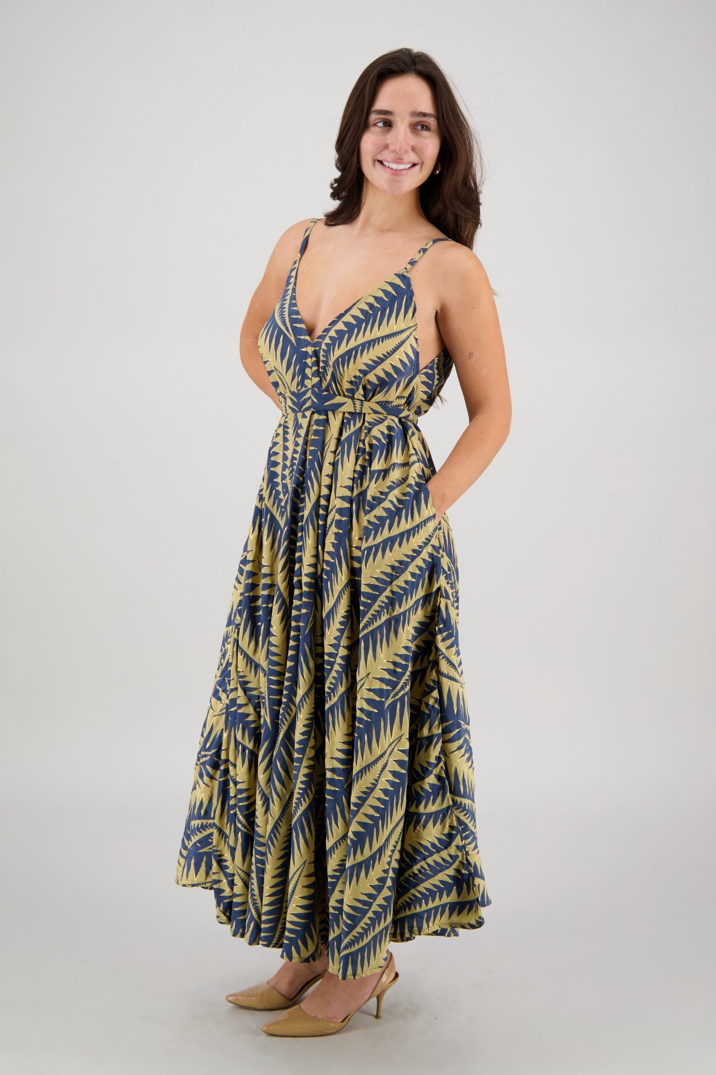 The Zaria Maxi Dress - Dessert Palm AB-16111