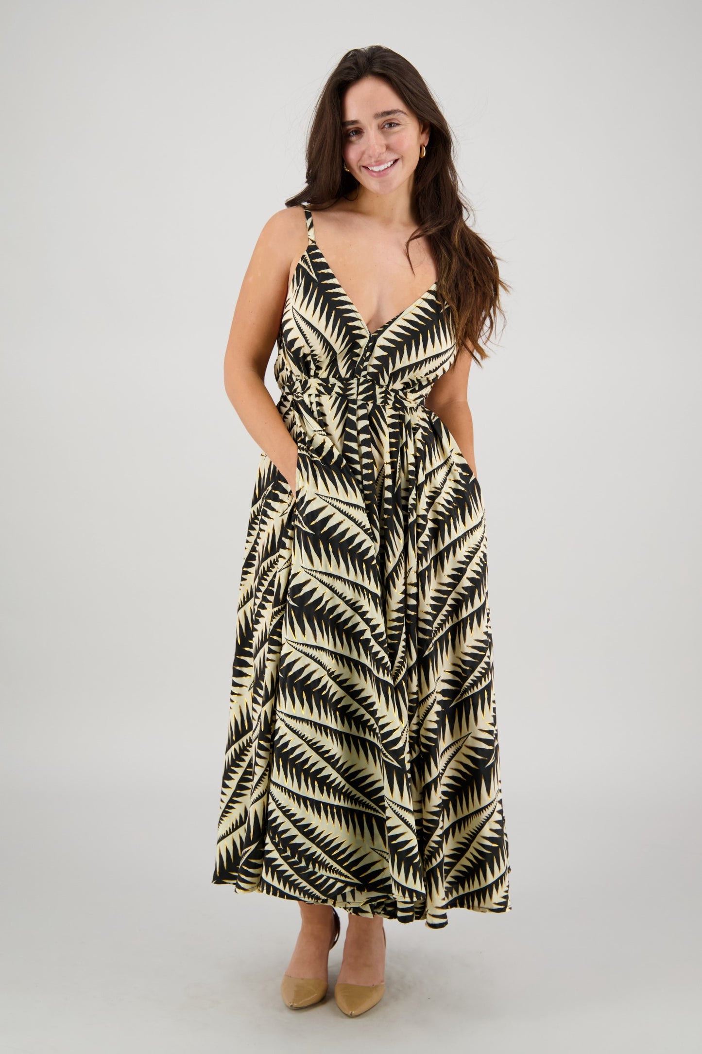 The Zaria Maxi Dress - Dessert Palm AB-16111