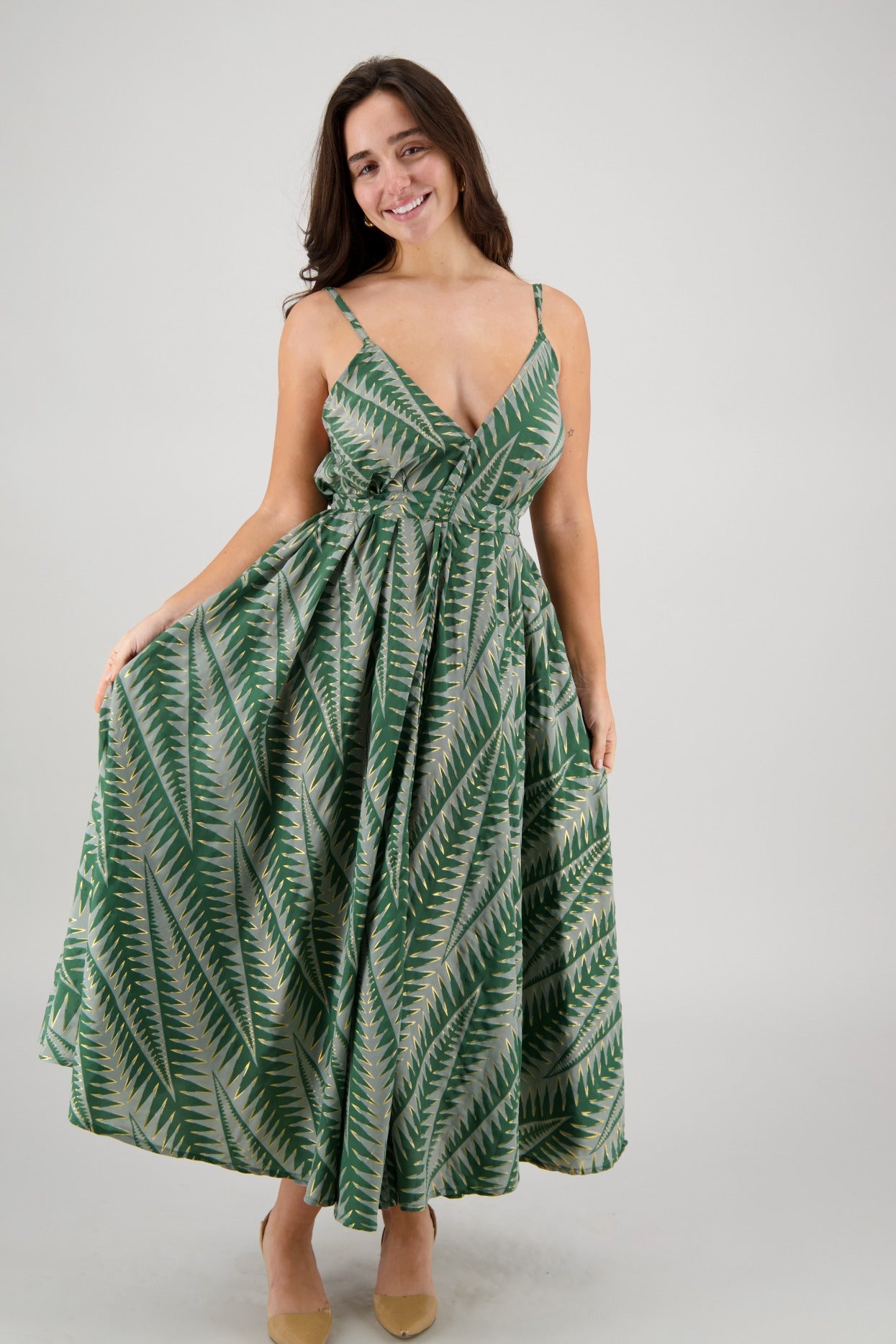 The Zaria Maxi Dress - Dessert Palm AB-16111