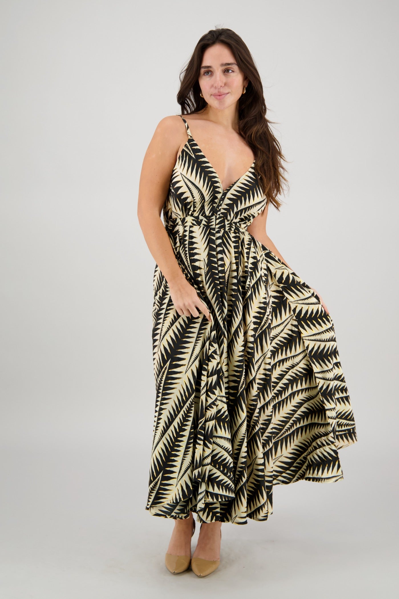 The Zaria Maxi Dress - Dessert Palm AB-16111