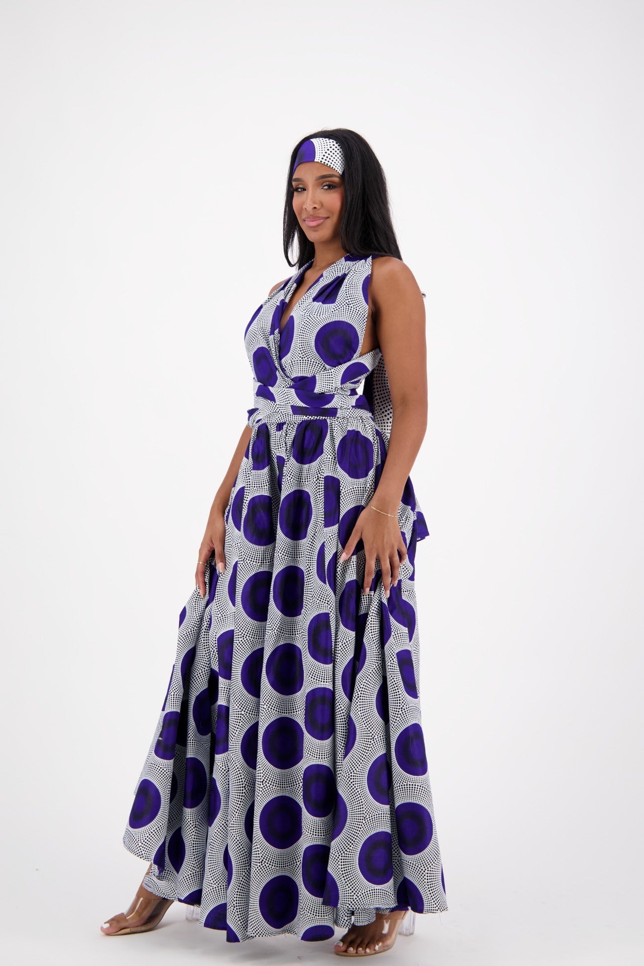 African Print Infinity Wrap Dress 16117 - 212 - Advance Apparels Inc