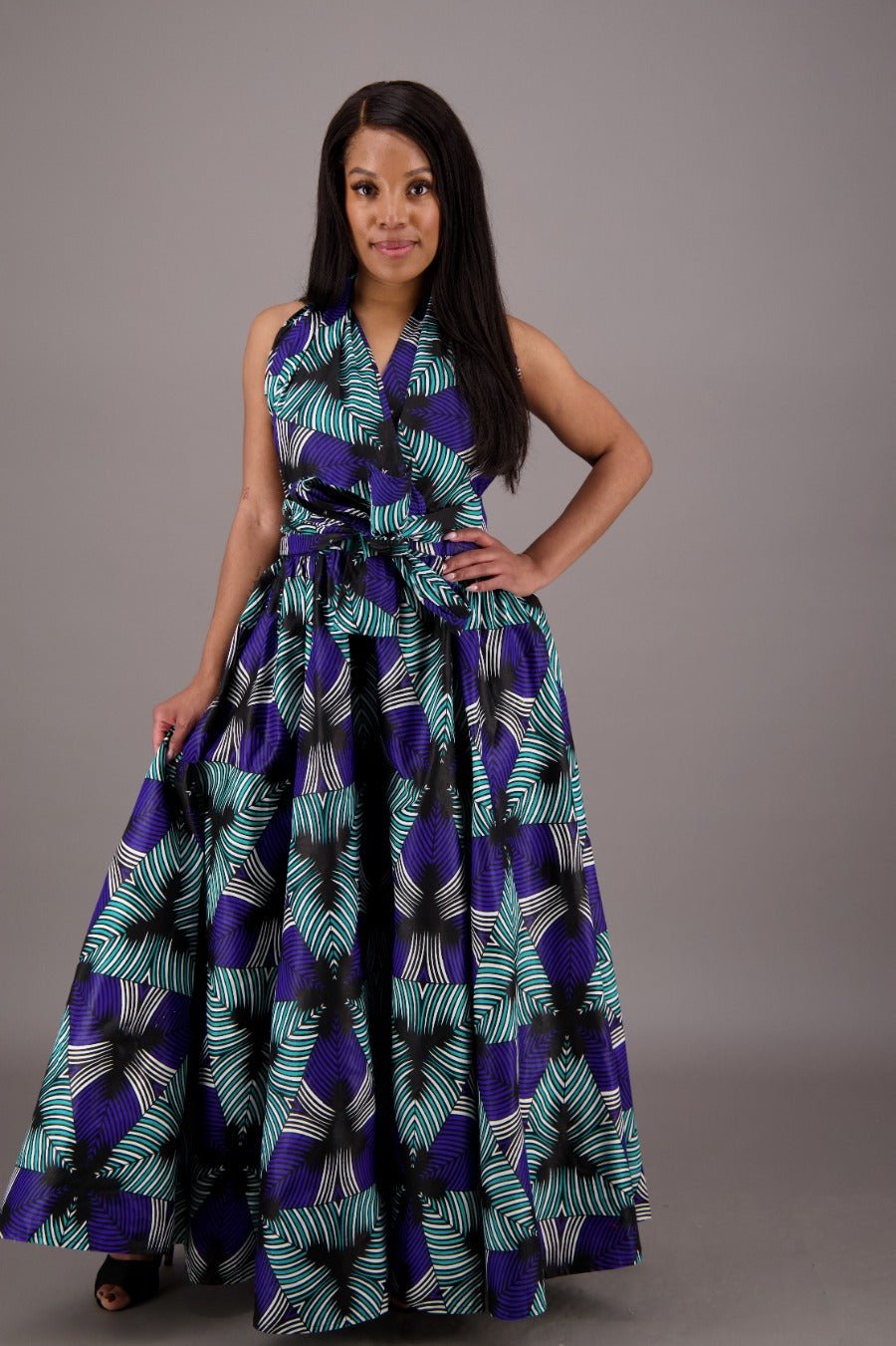 African Print Infinity Wrap Dress 16117 - 253 - Advance Apparels Inc