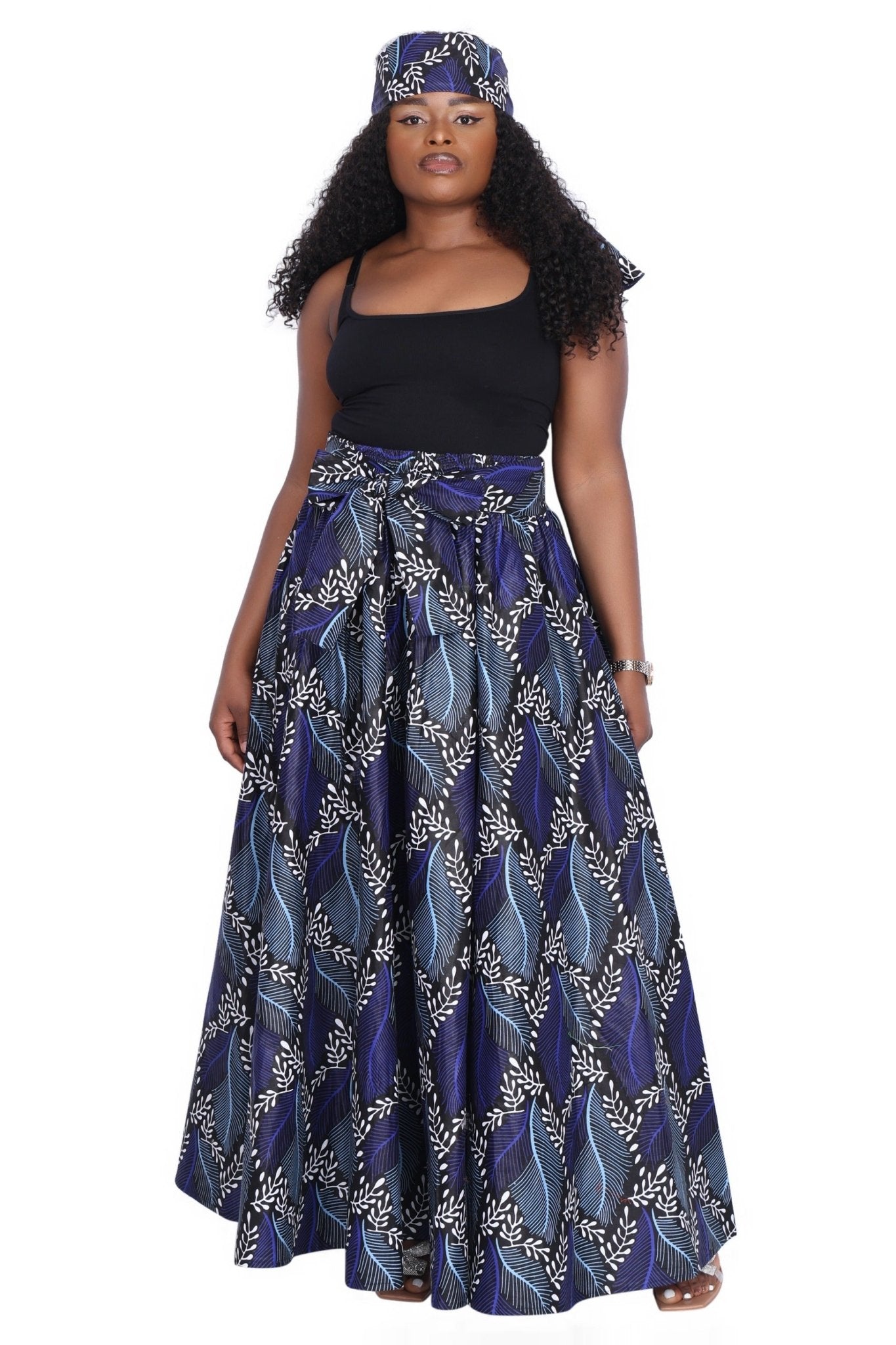 African Print Maxi Skirt 16317-252 - Advance Apparels Inc
