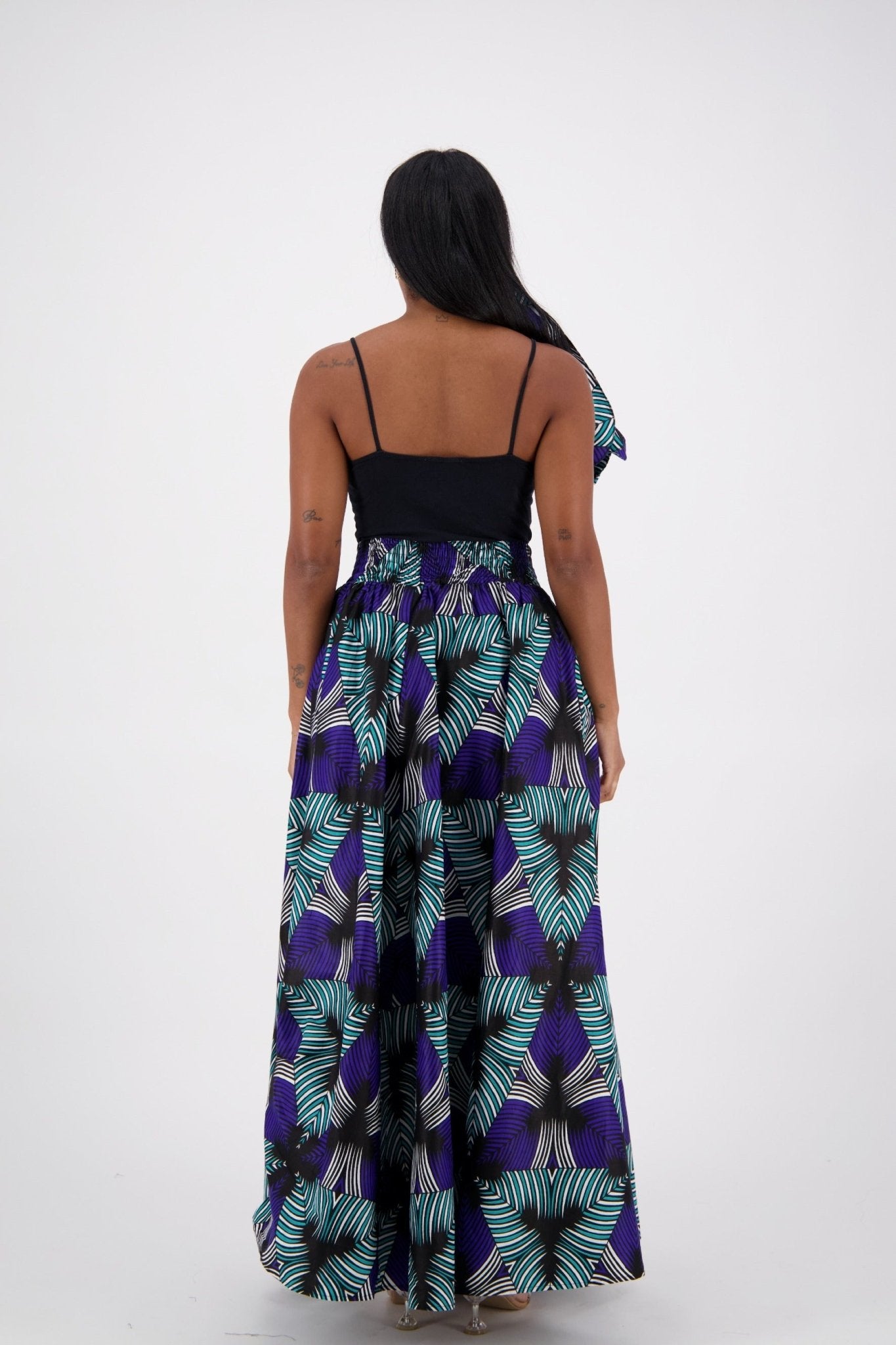 African Print Maxi Skirt 16317-253 - Advance Apparels Inc