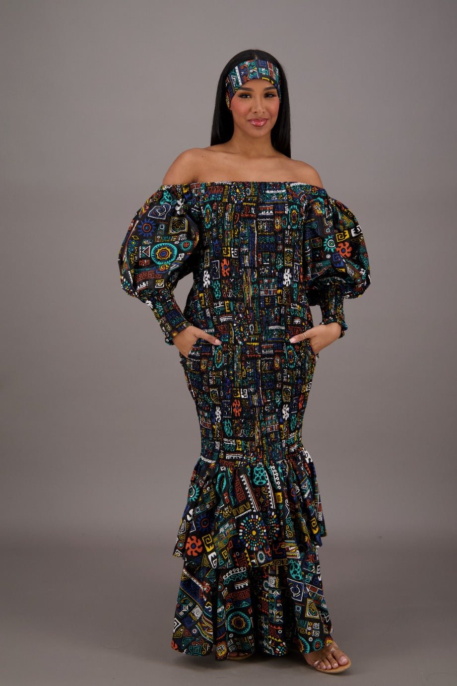 mermaid traditional african dresses African Attire African Print Prom Kente African Clothing For African Mermaid Prom 16