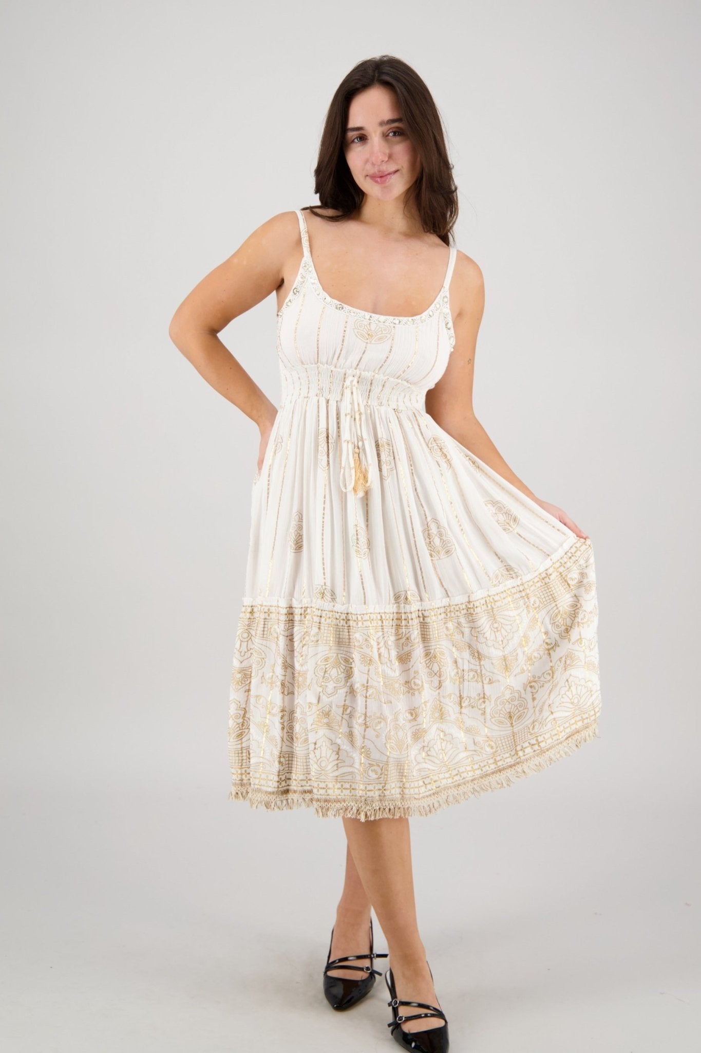 Amara Border Dress 25181 - Advance Apparels Inc