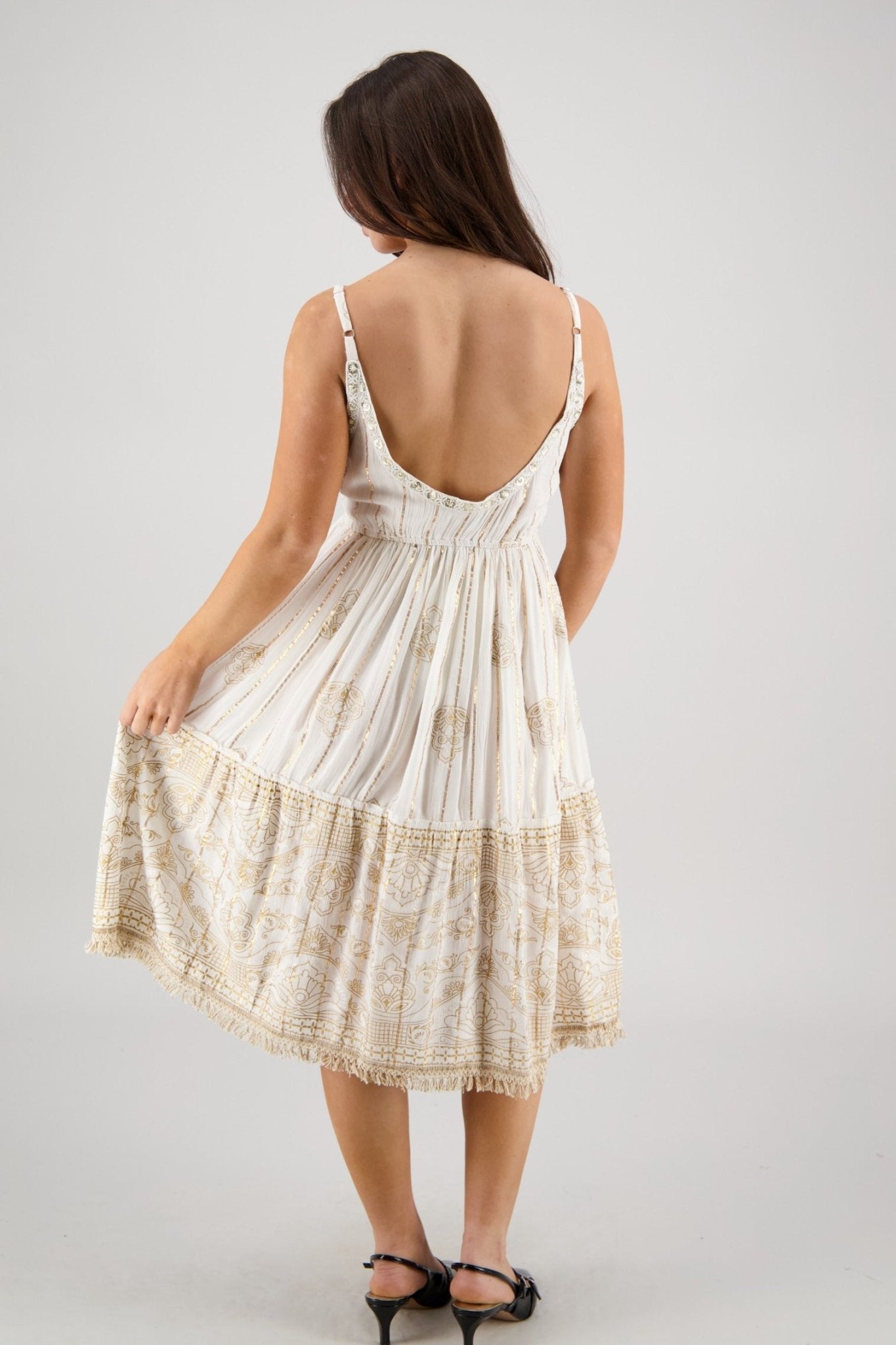 Amara Border Dress 25181 - Advance Apparels Inc