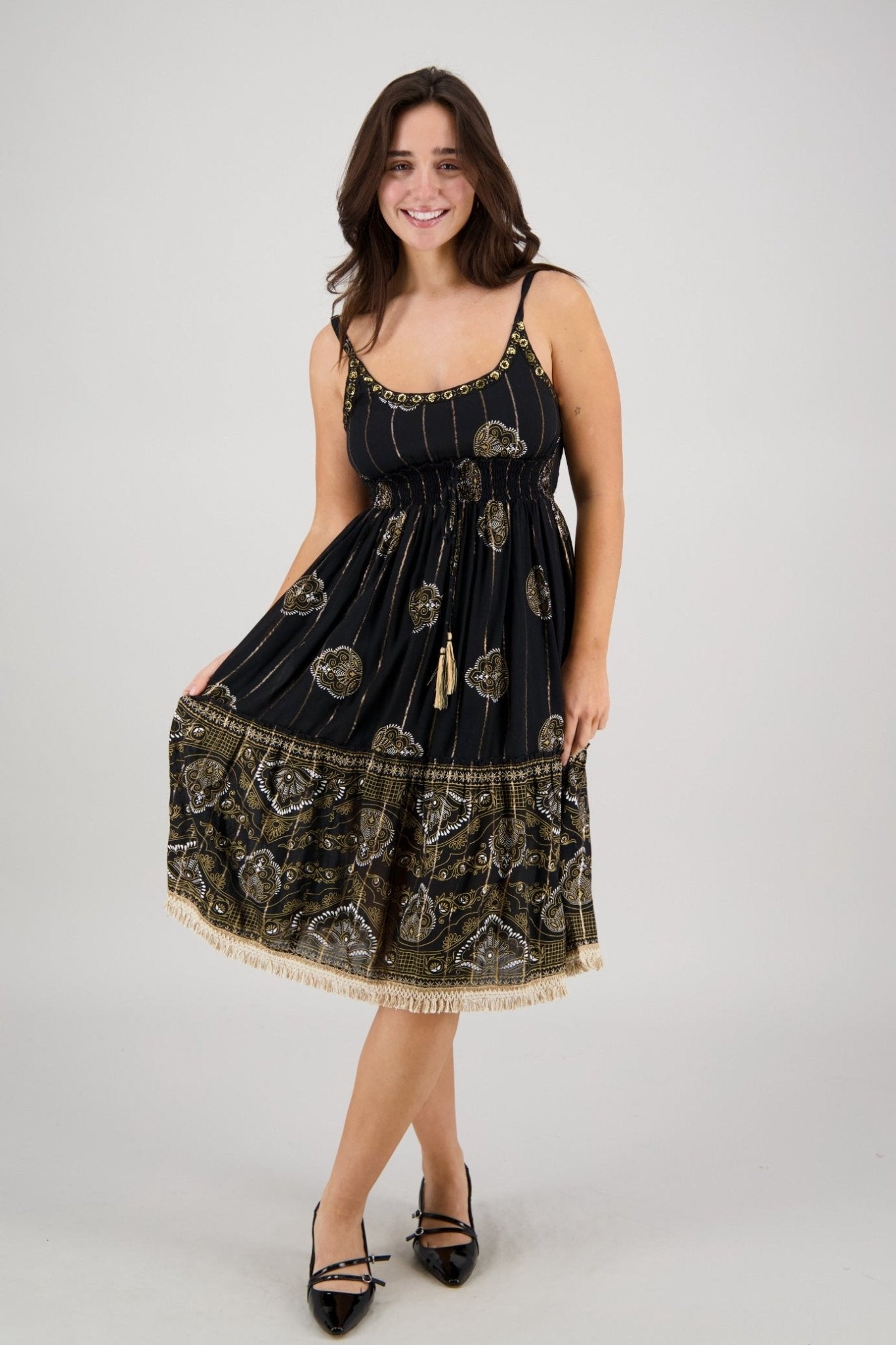Amara Border Dress 25181 - Advance Apparels Inc
