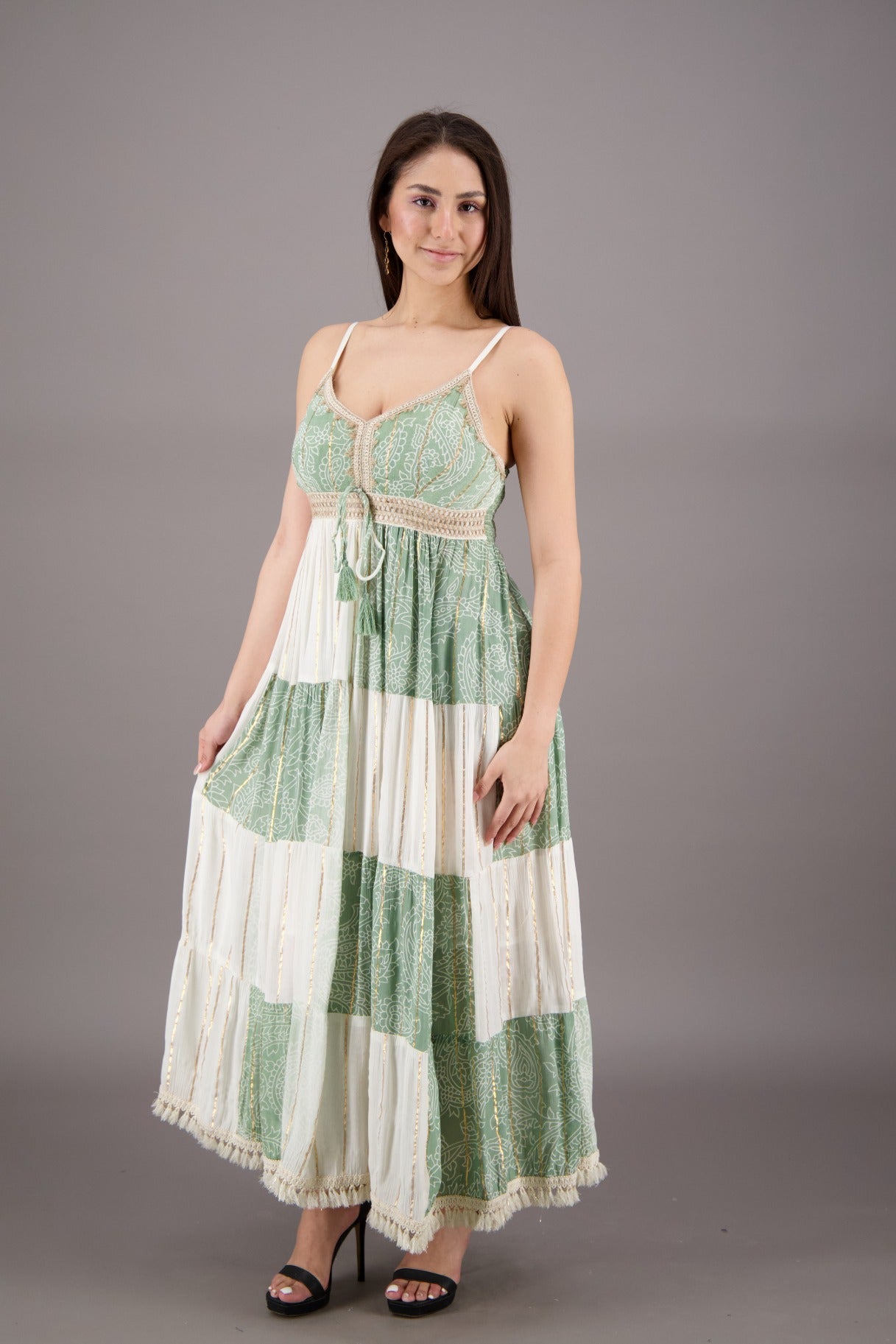 Boho Bliss Midi Dress - Summer Bridesmaid Dresses | Boho Dresses Bridesmaid Green / L/XL Boho Bliss Midi Dress - Summer Bridesmaid Dresses | Boho Dresses Bridesmaid Green / L/XL
