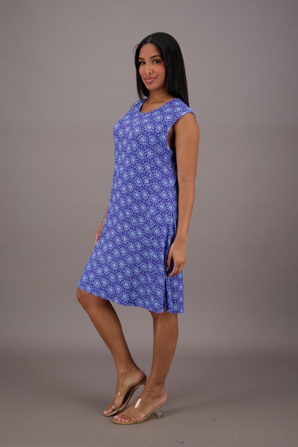 Bamboo Printed Tank Dress BAM - 24608 - Advance Apparels Inc