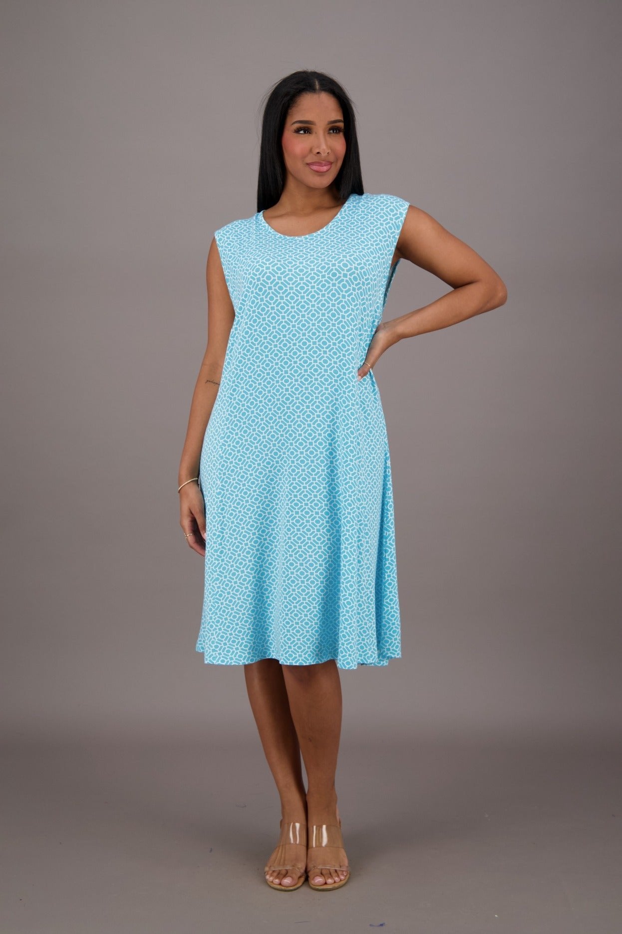 Bamboo Printed Tank Dress BAM - 24608 - Advance Apparels Inc