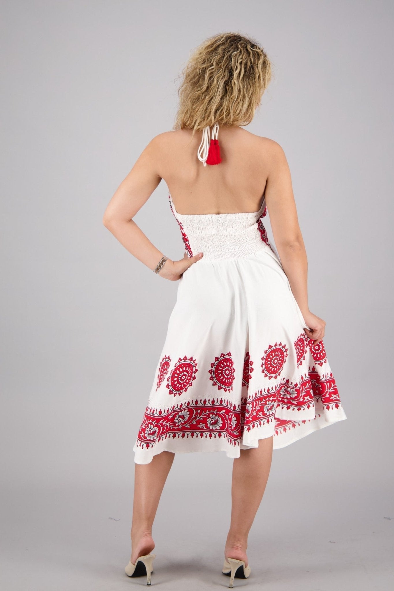 Batik Block Print Halter Dress 1967 - Advance Apparels Inc