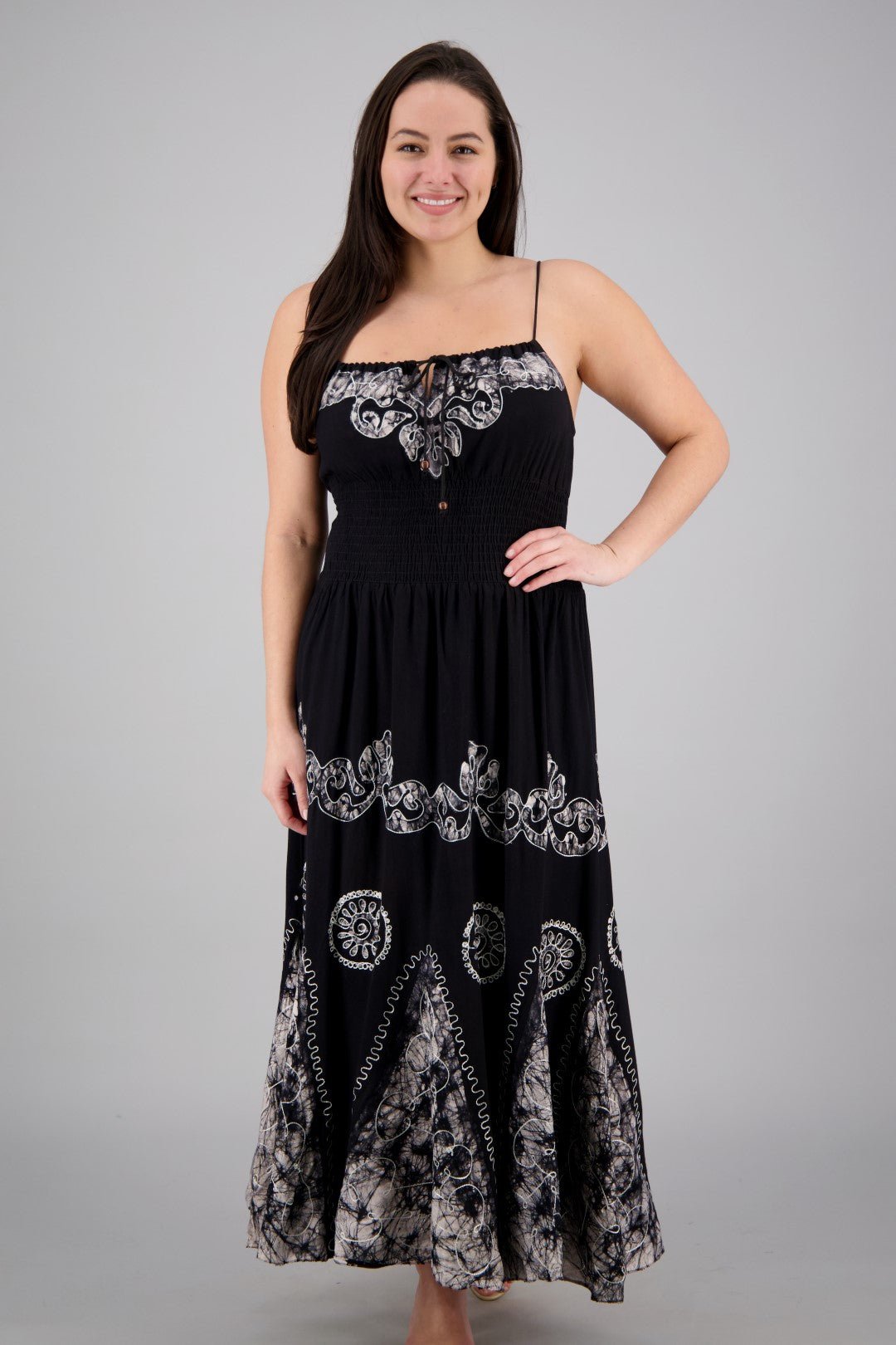batik print maxi dress THE OLLY Batik print sleveless maxi dress 2 Colors