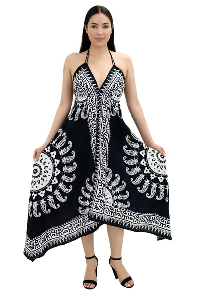 Batik Halter Top Scarf Dress 1923 - Advance Apparels Inc