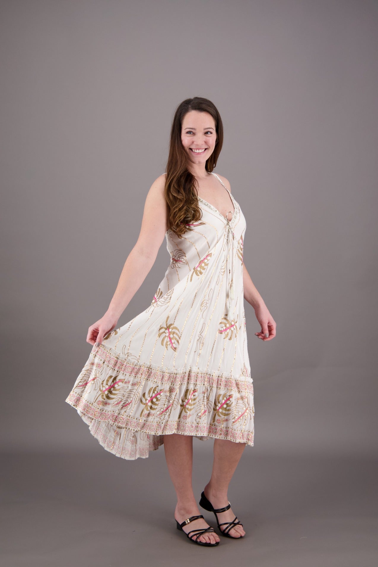 Beachside Middy Pastel Dress 24920 - Advance Apparels Inc