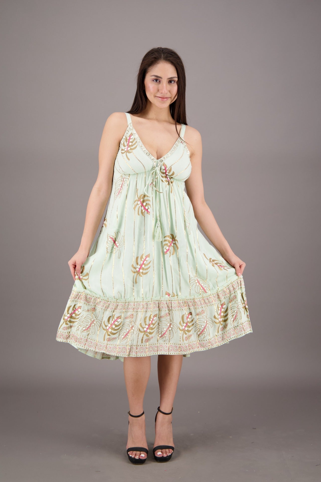Beachside Middy Pastel Dress 24920 - Advance Apparels Inc