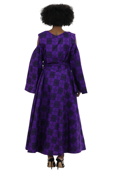 Bell Sleeves African Print Wrap Dress 1918 - Advance Apparels Inc