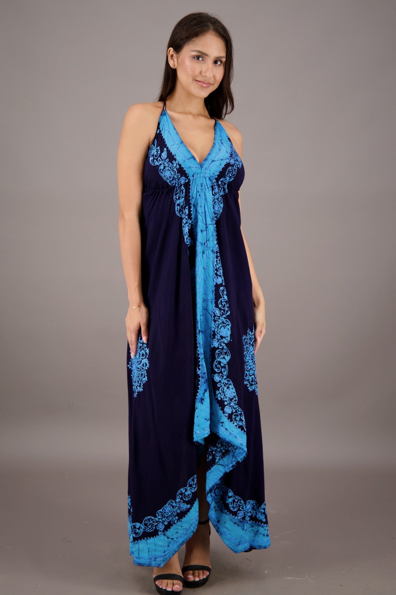 Black Halter Batik Dress 145720 - Advance Apparels Inc