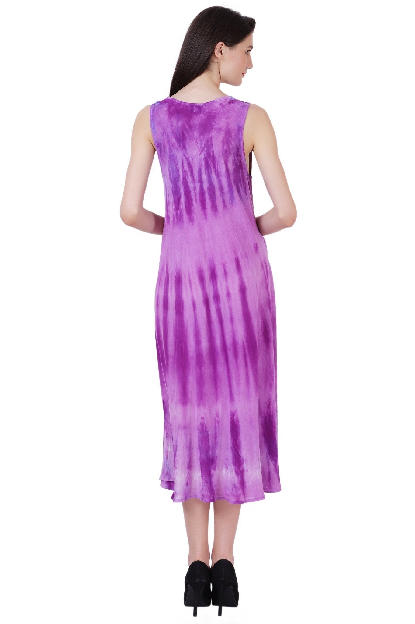 Block Print Tie Dye Maxi Dress 482104 - Advance Apparels Inc