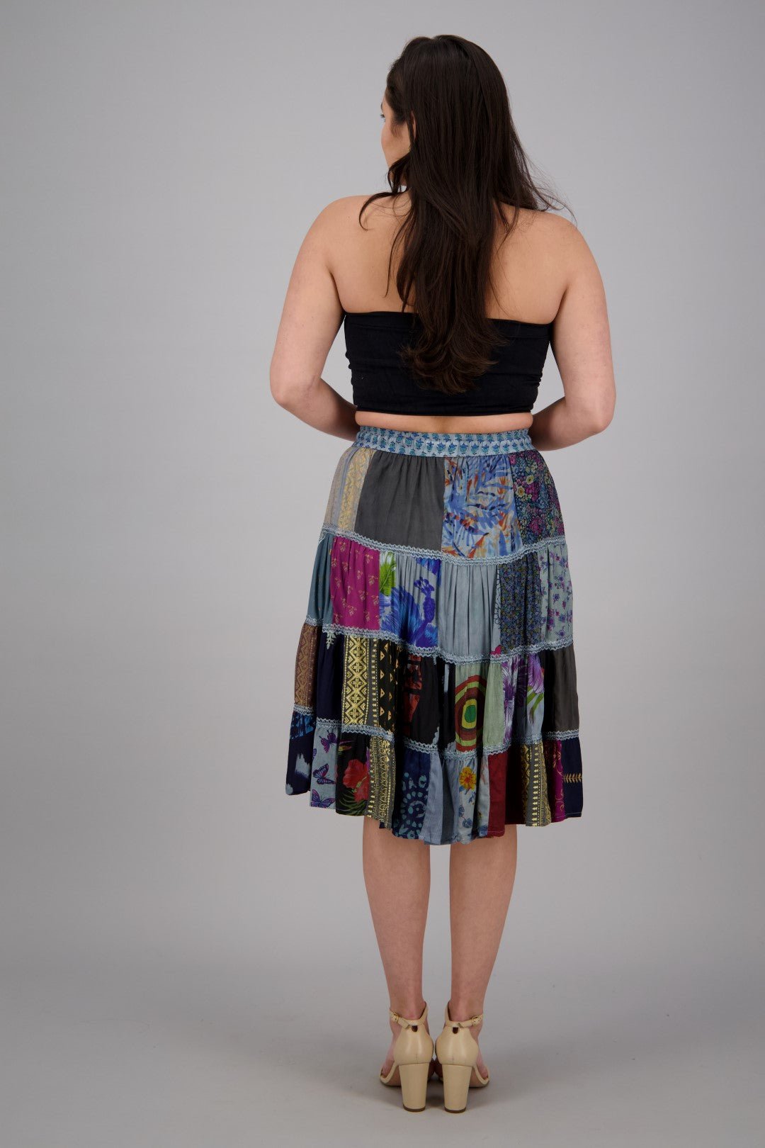 Bohemian Patchwork Skirt PAT - 3271 - Advance Apparels Inc