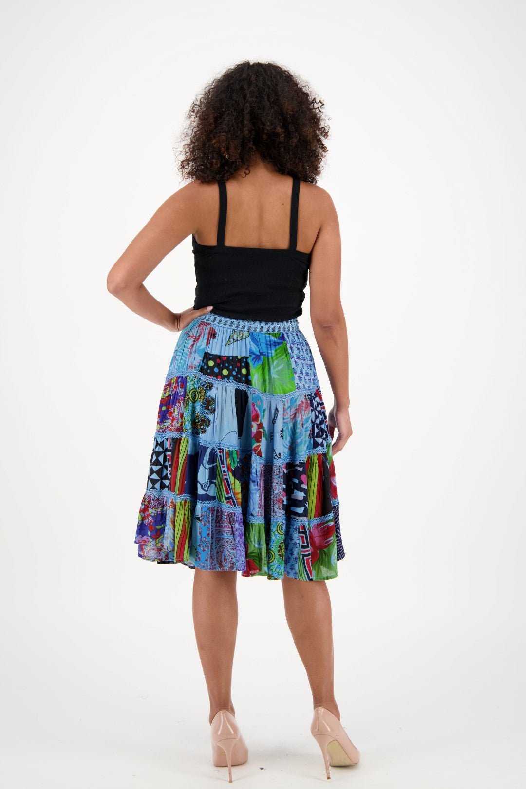 Bohemian Patchwork Skirt PAT - 3271 - Advance Apparels Inc