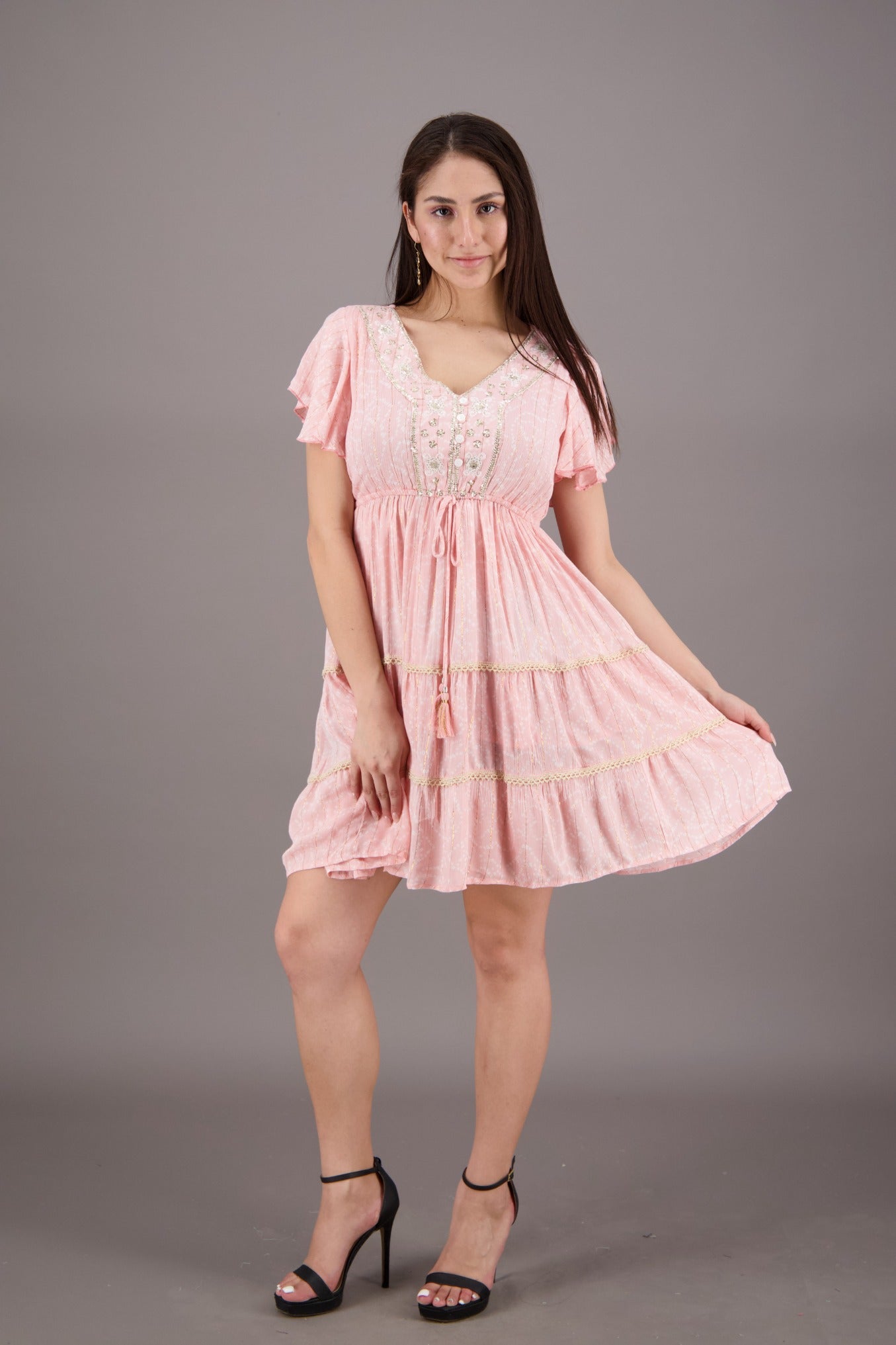 boho chic cocktail dresses Boho Chic Trio Middy Dress 24931 C2 / S/M