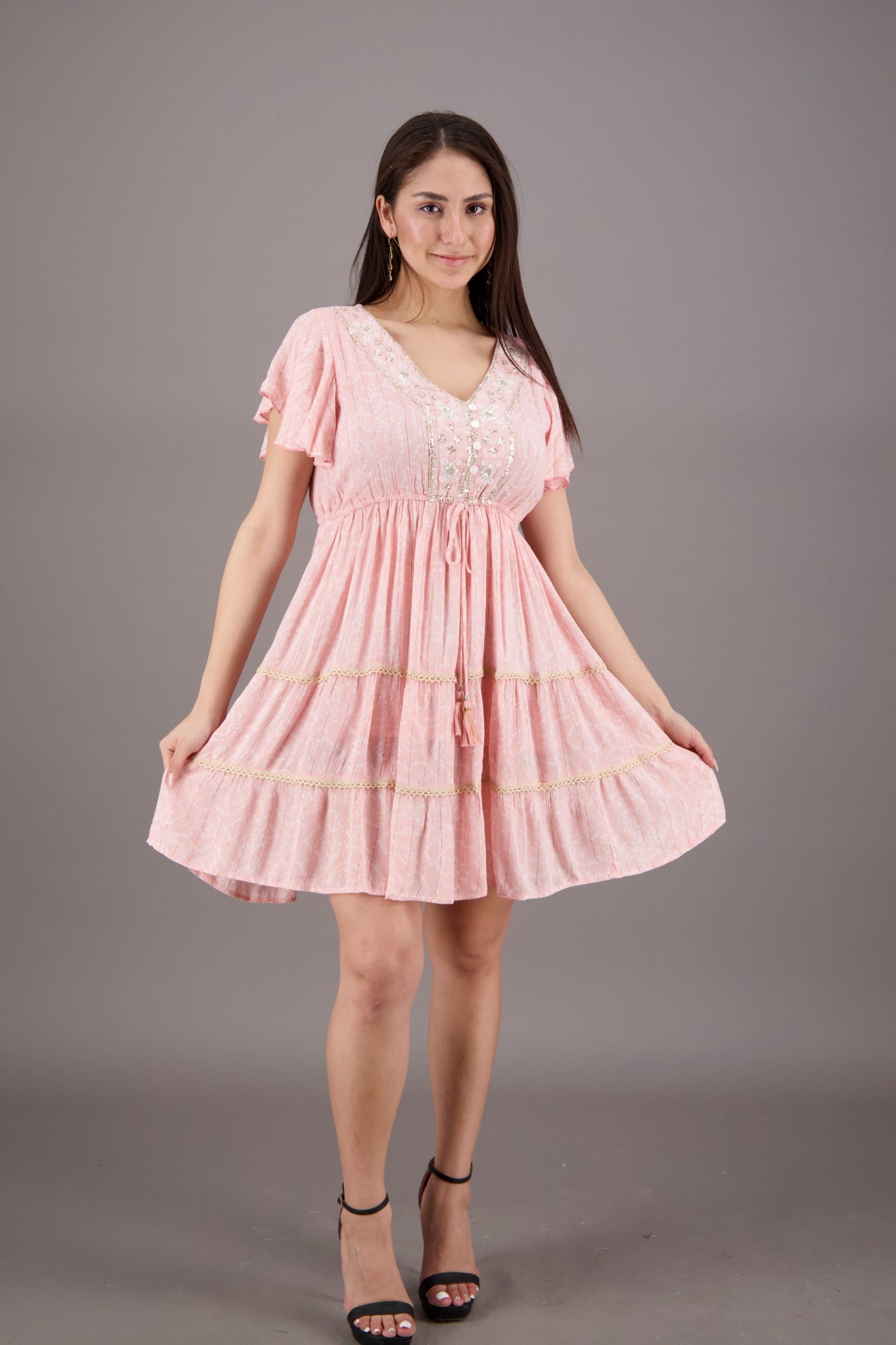 Boho Chic Trio Middy Dress 24931 - Advance Apparels Inc