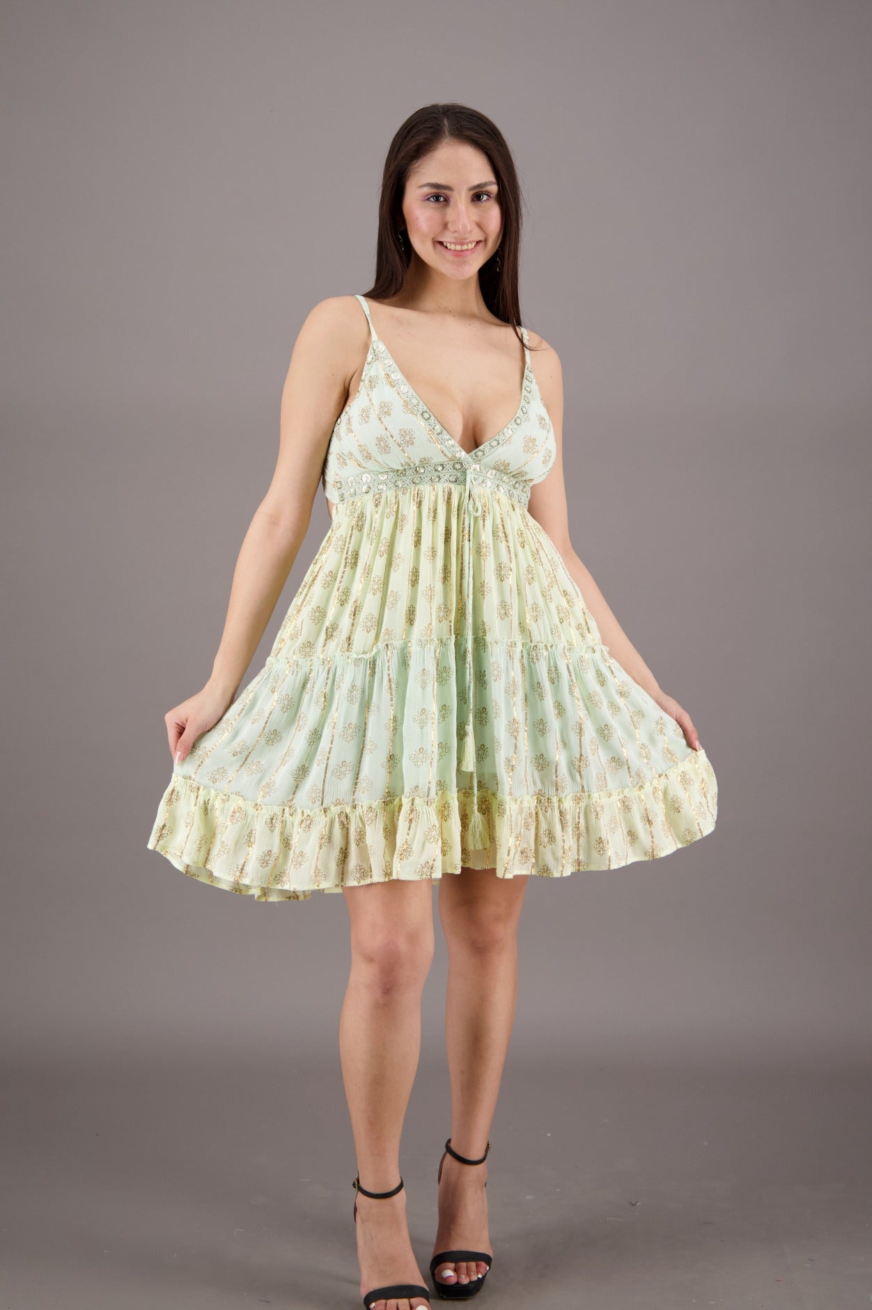 Boho Chic Trio Middy Dress 24943 - Advance Apparels Inc