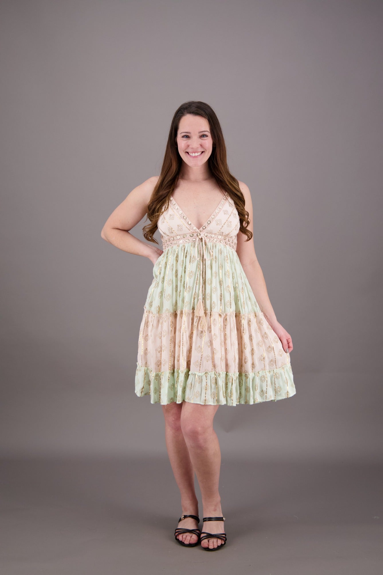 Boho Chic Trio Middy Dress 24943 - Advance Apparels Inc