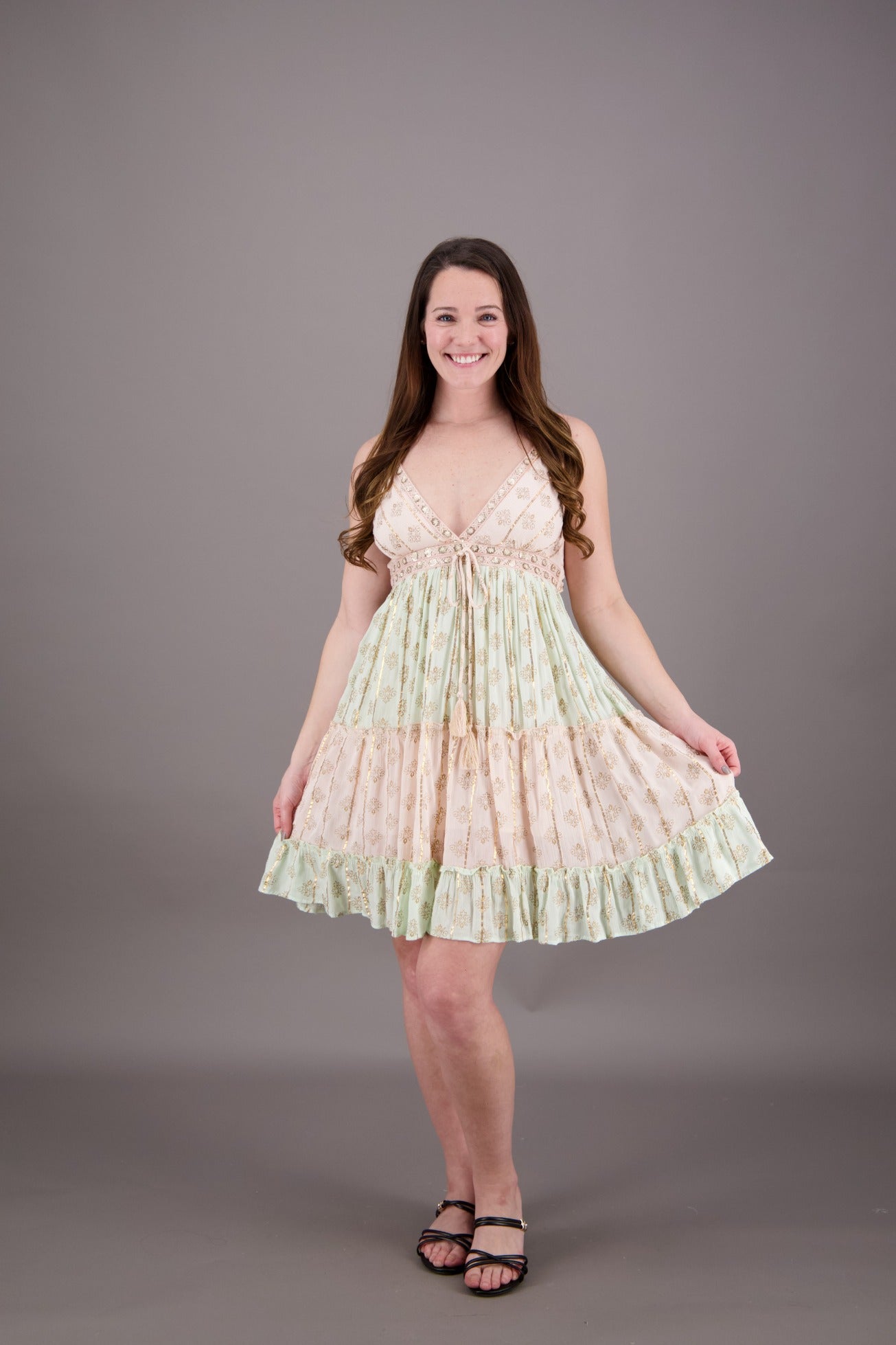Boho Chic Trio Middy Dress 24943 - Advance Apparels Inc