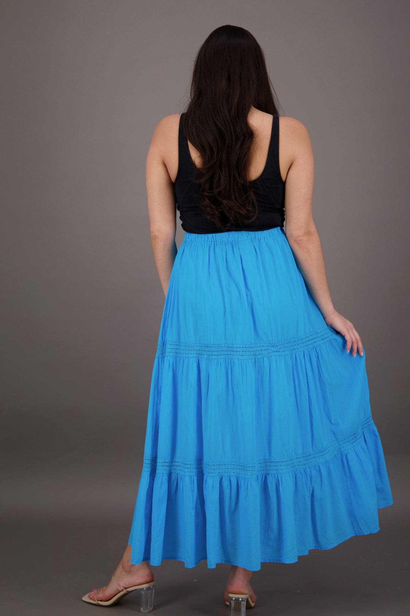 Cotton Skirt Floral Embroidery 5288 - Advance Apparels Inc