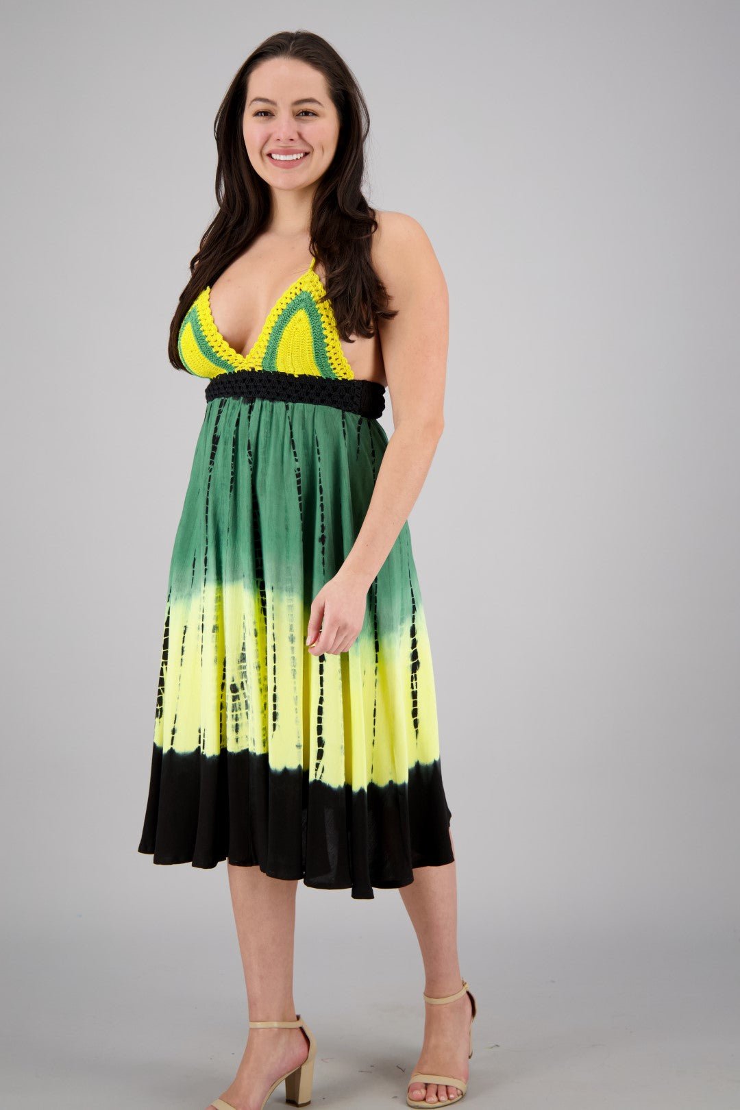 Crochet Rasta Middy Dress 194563 - Advance Apparels Inc