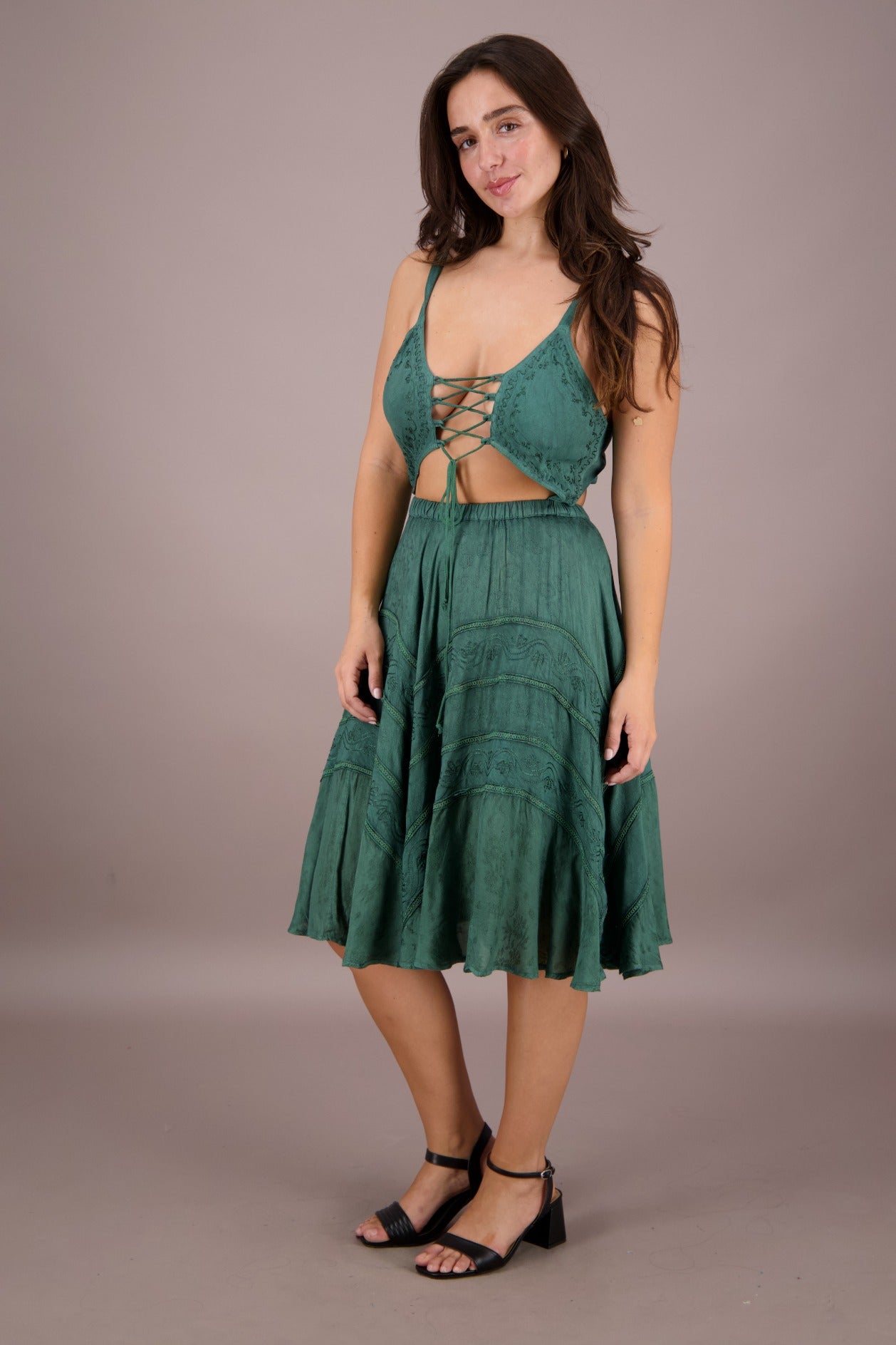 Cutout Renaissance Dress ADS - 24338 - Advance Apparels Inc